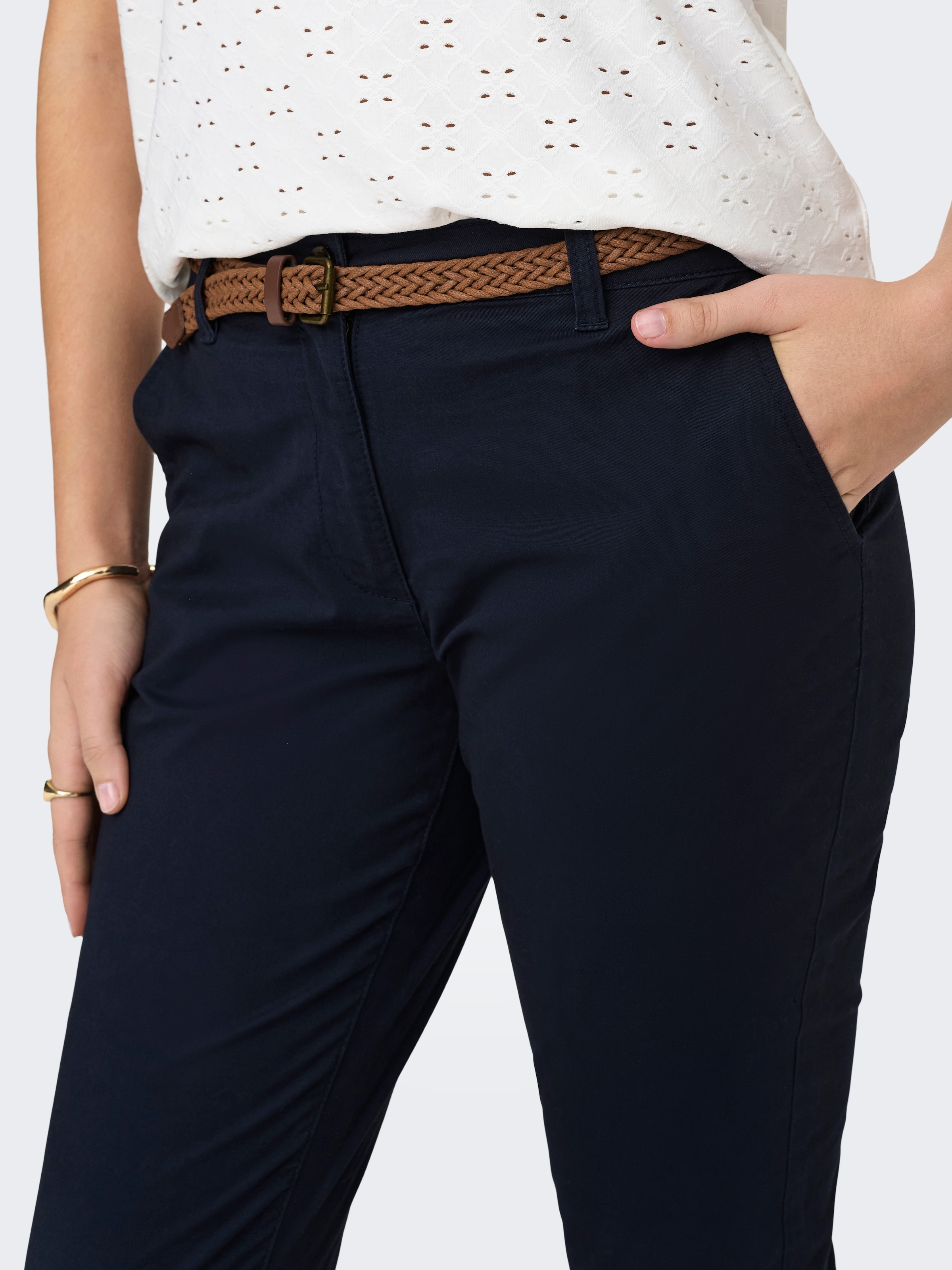 JDY Chinohose »JDYCHICAGO MW BELTED CHINO PANTS PNT DIA«