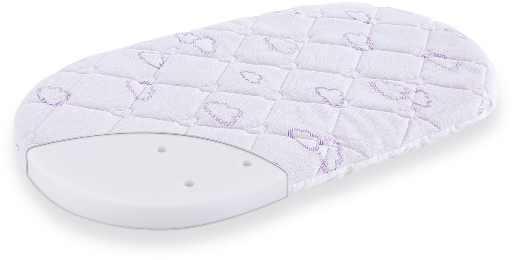 TRÄUMELAND Kinder Babymatratze "Kleine Matratze Sleepy", weiß, Gr. 1, Bezug: 54% Polyester, 46% Baumwolle, Matratzen, oval