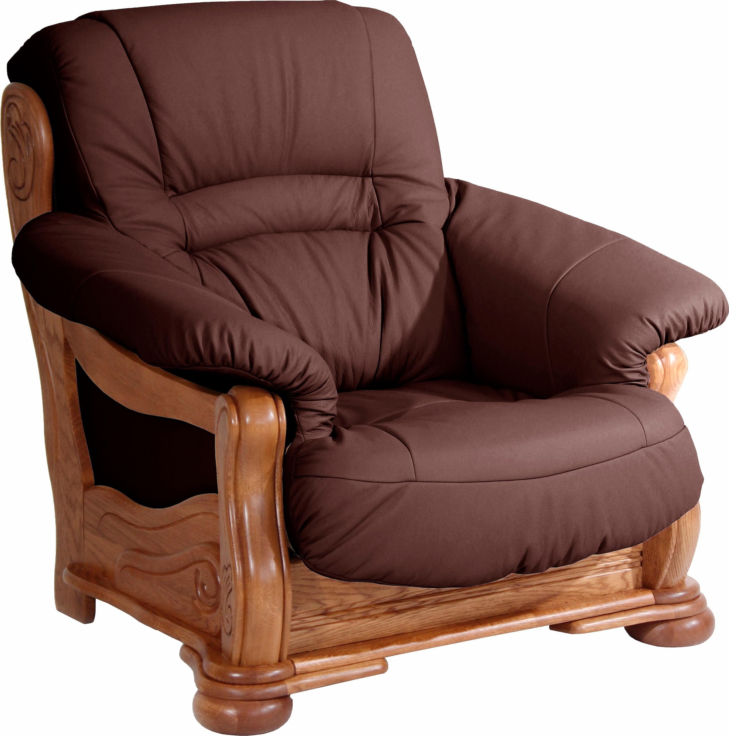 Max Winzer® Sessel »Texas, Loungesessel«, mit dekorativem Holzgestell