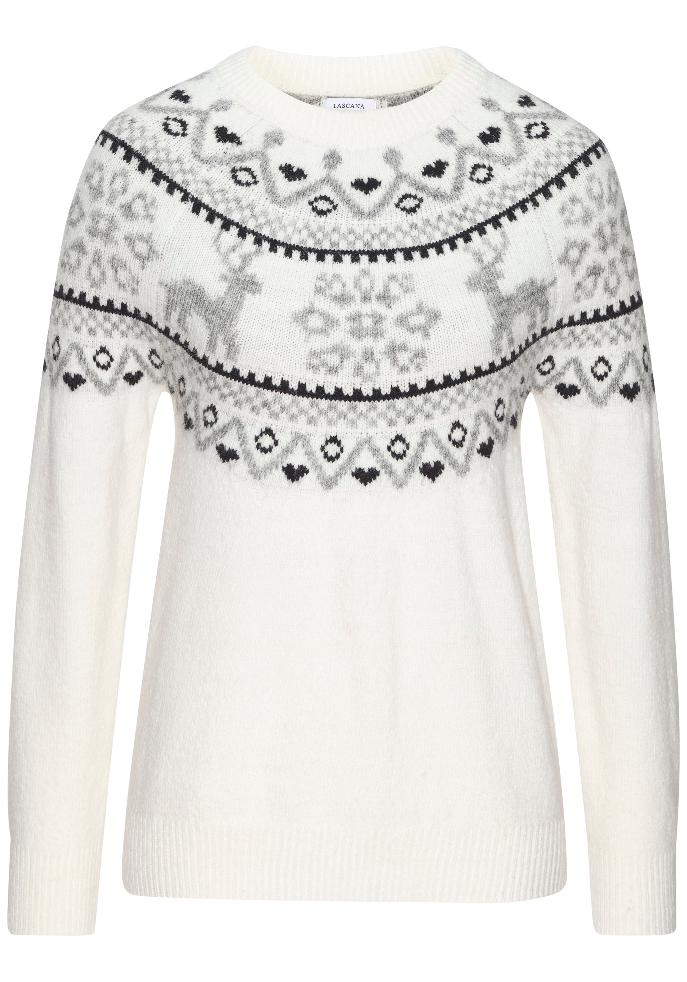 LASCANA Norwegerpullover aus weichem Strick, Weihnachtspullover, Strickpull günstig online kaufen