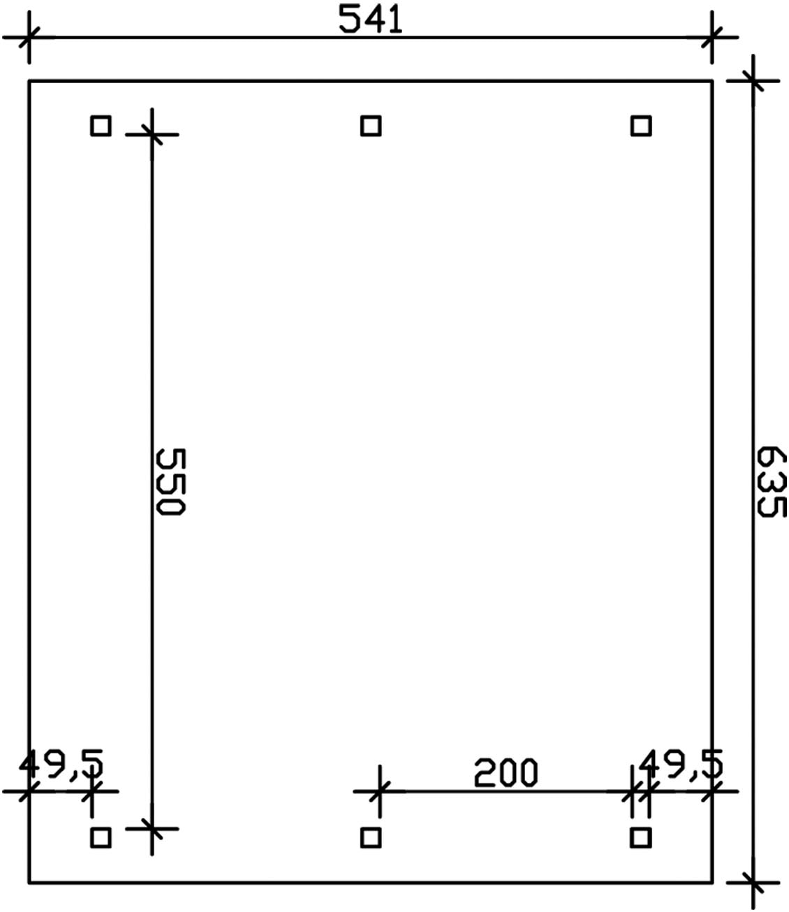 Skanholz Doppelcarport »Franken«, Holz, 550 cm, Anthrazit