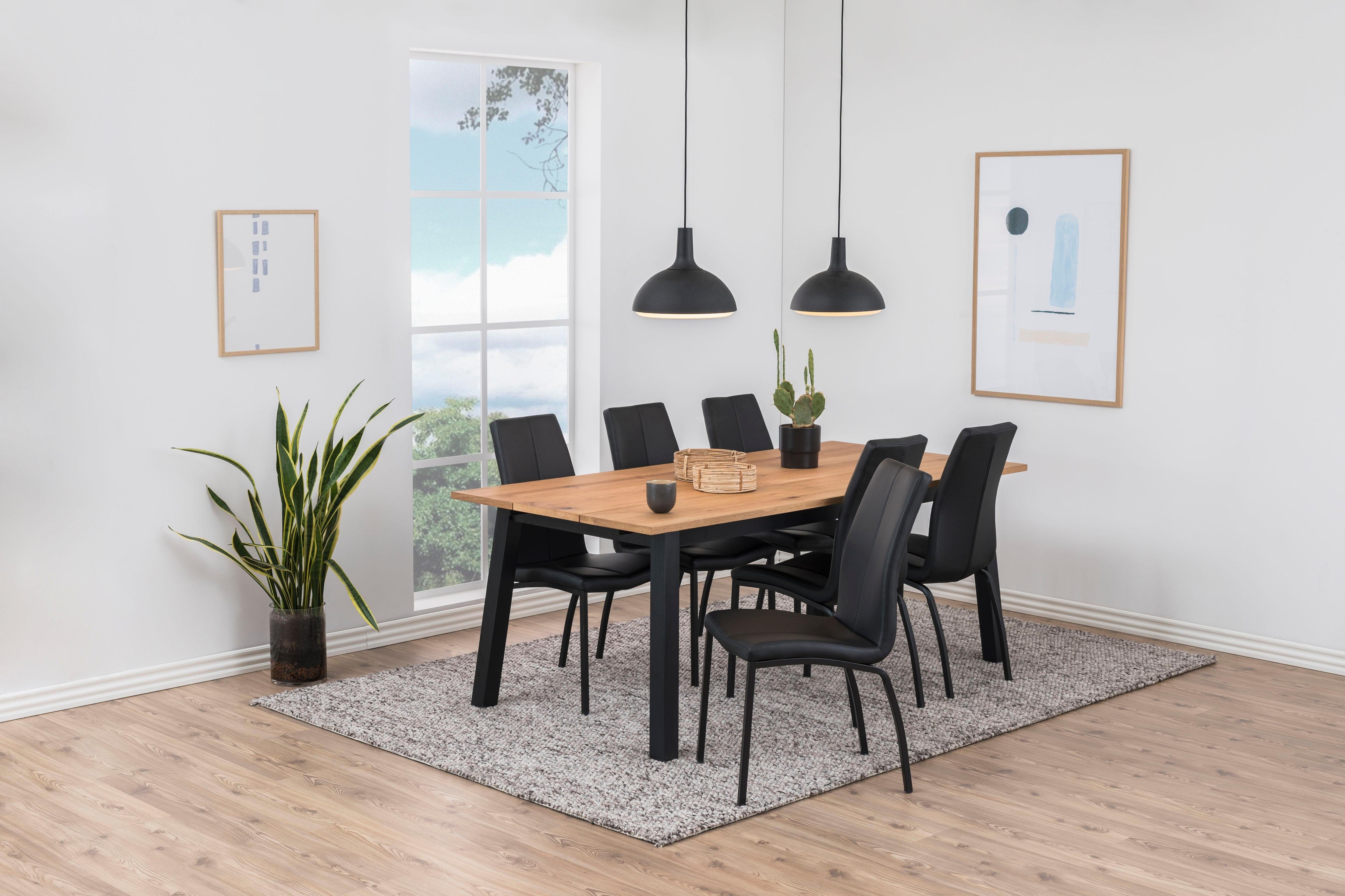 Thumbnail - ACTONA GROUP Esszimmerstuhl "Alois" (Set) 4 Stk.mit einer schönen Silhouette in Lederoptik, hohe Rückenlehne