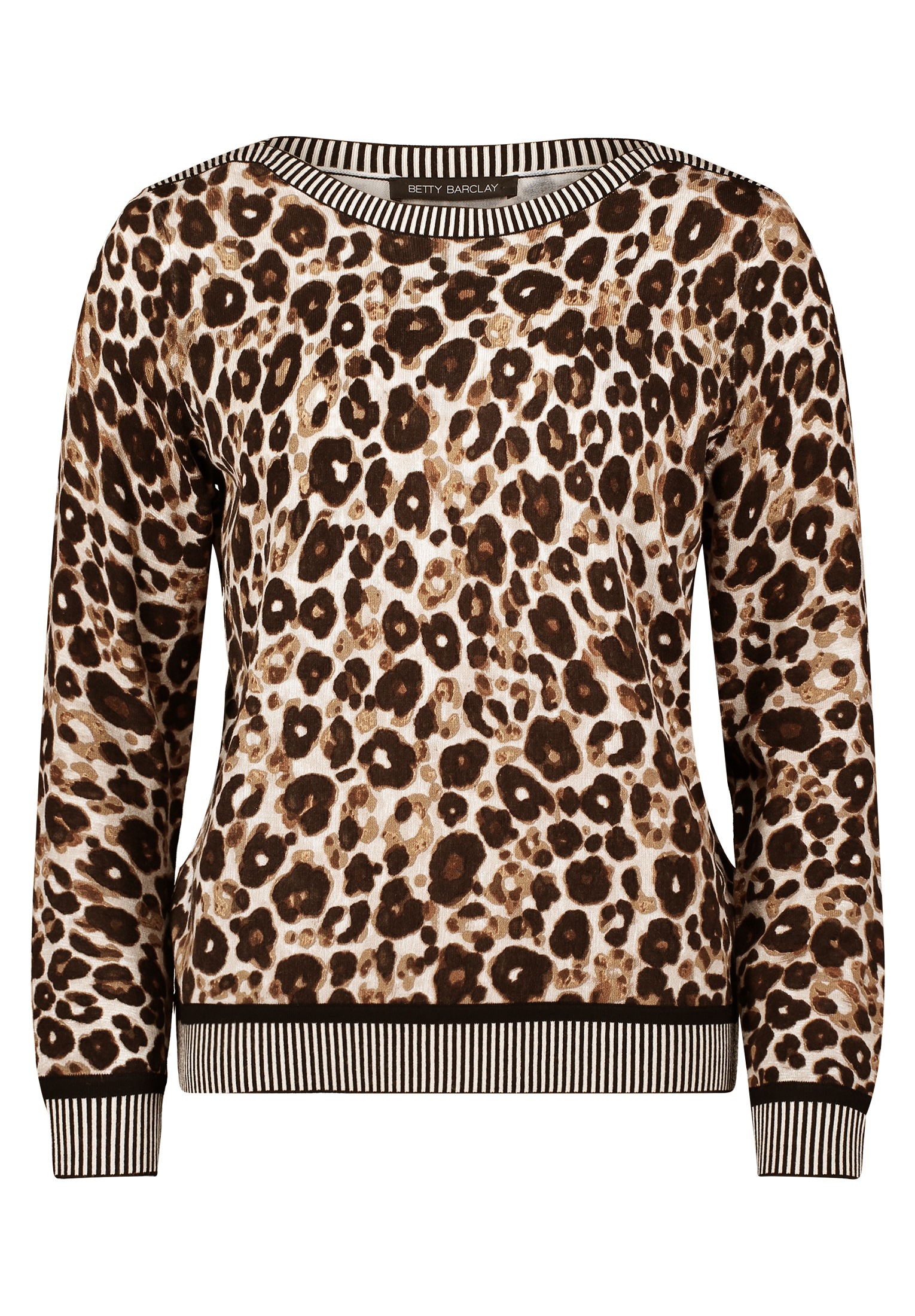 Betty Barclay Strickpullover "Damen Strickpullover mit Animalprint" 1 Stk. günstig online kaufen