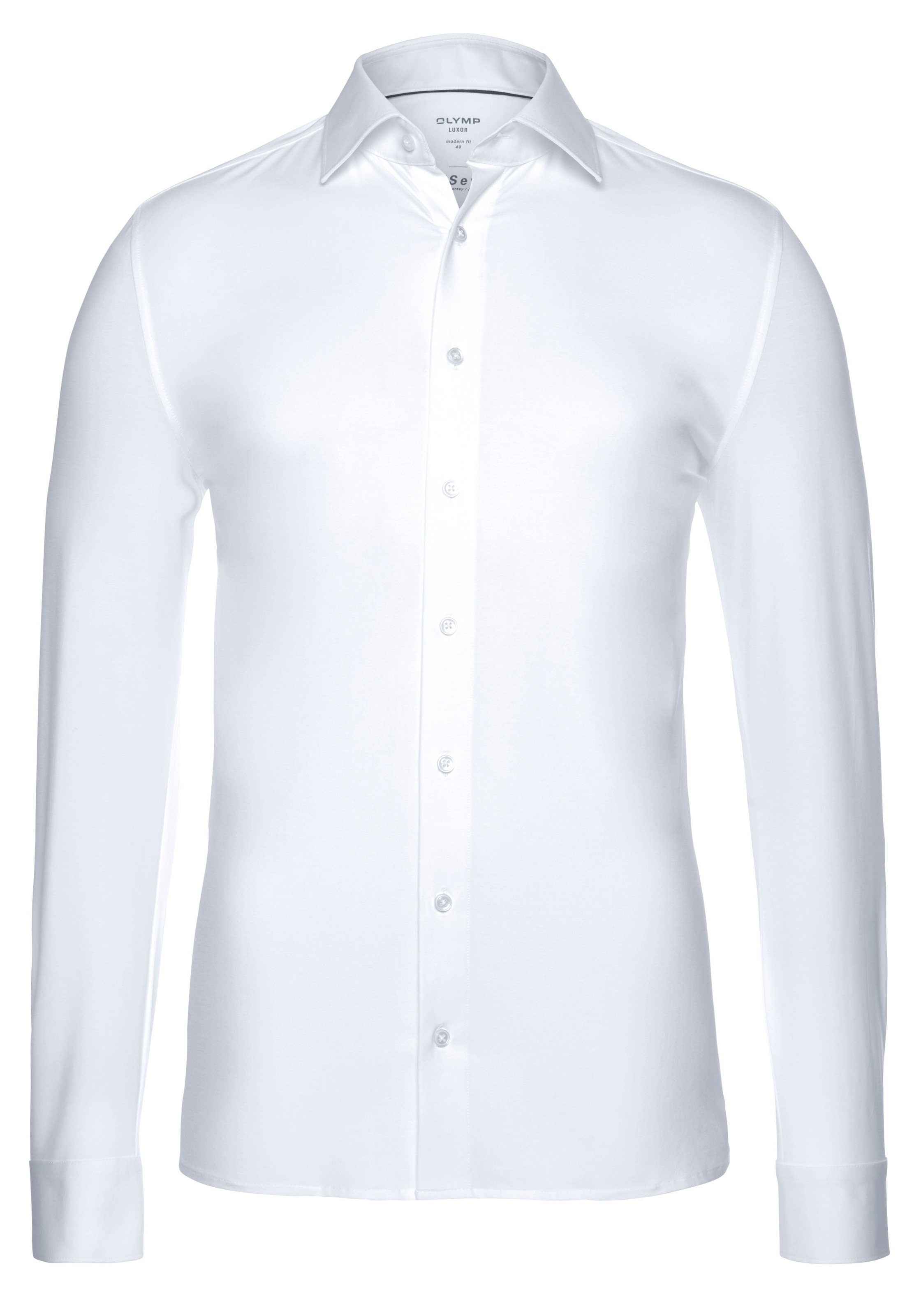 OLYMP Langarmhemd »Luxor 24/Seven modern fit Jerseyshirt«, mit geruchshemmenden Materialeigenschaften