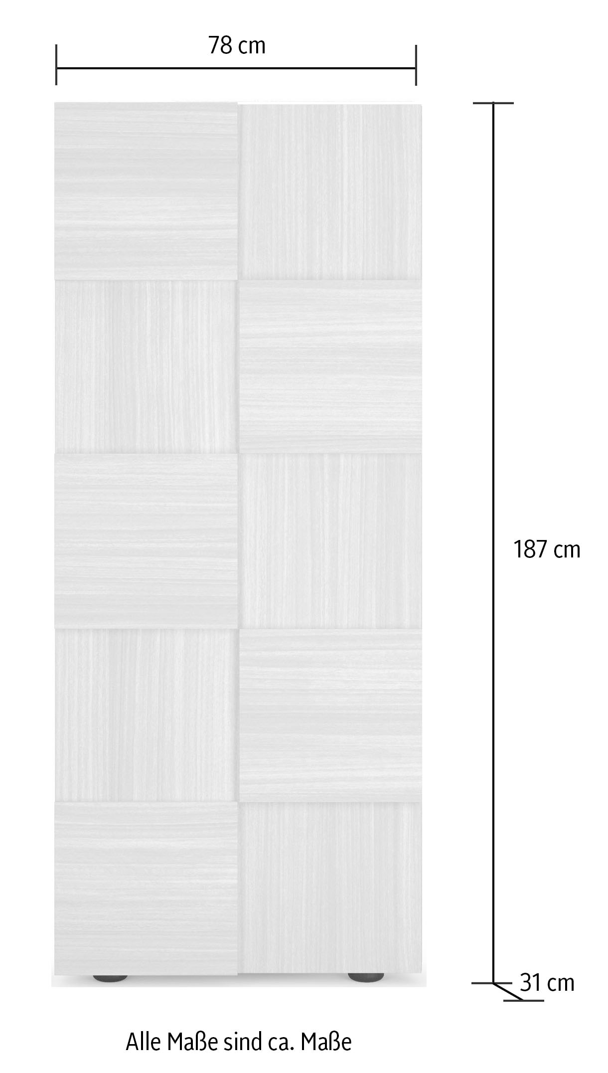 LC Garderobenschrank »Dama«, Breite 78 cm bestellen | BAUR | Garderobenschränke