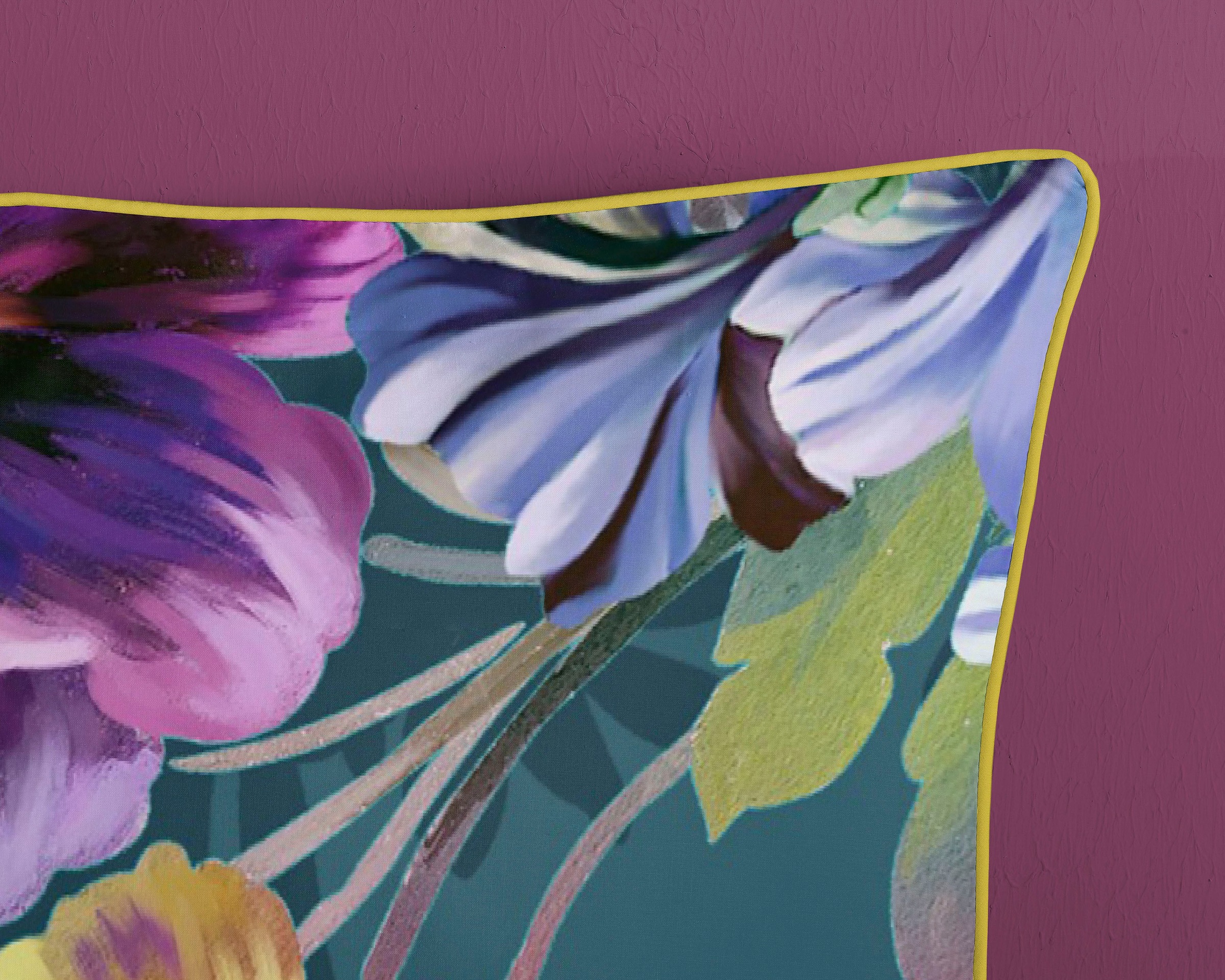 Descanso Wendebettwäsche »Novara«, Baumwolle, Satin, 135x200, Biese, Reißverschluss, Wende, Blumen, Natur