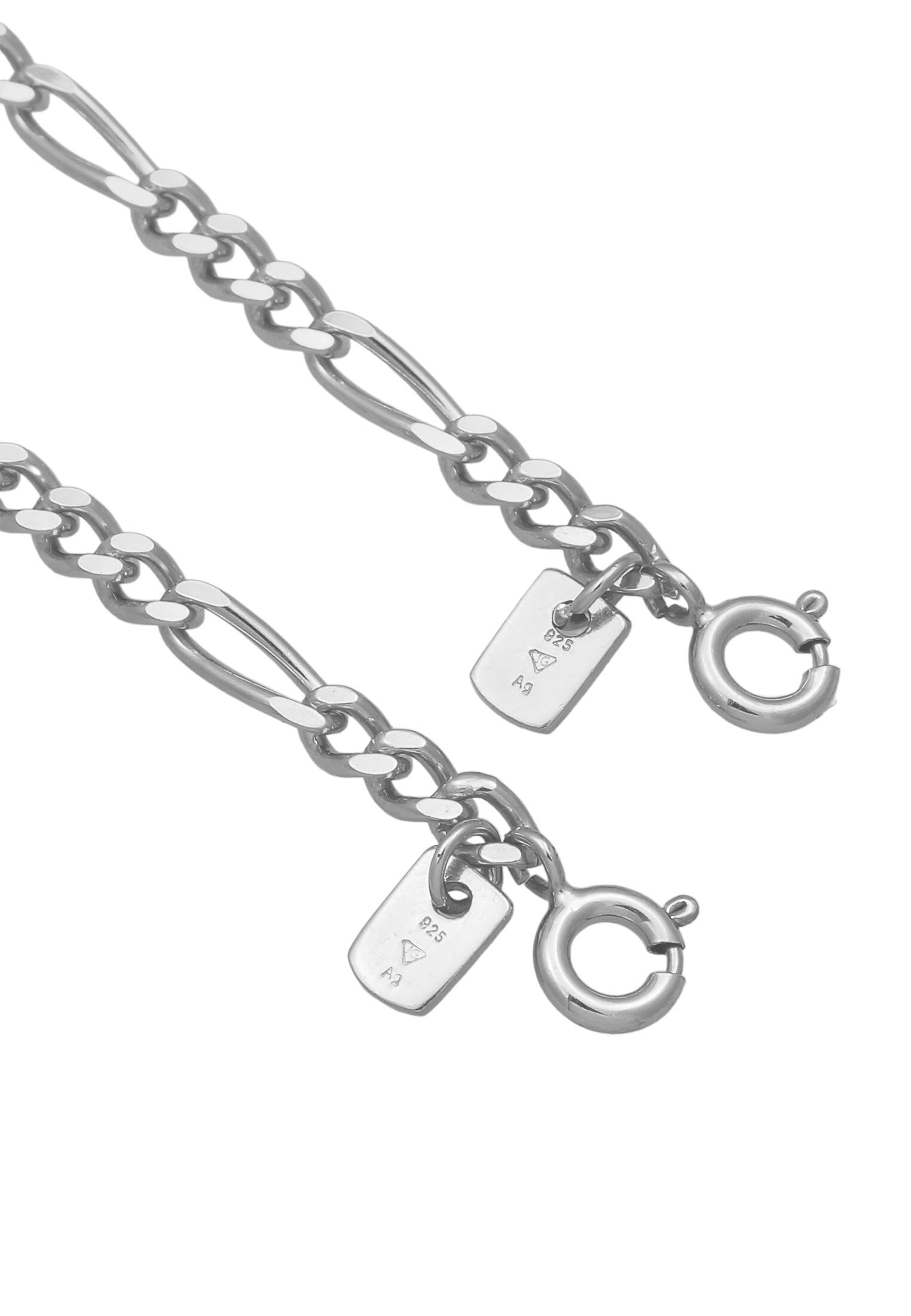 Kuzzoi Ketten und Armband Set »Schmuckset Herren Kette Armband Figaro 925 Sterling Silber« ()