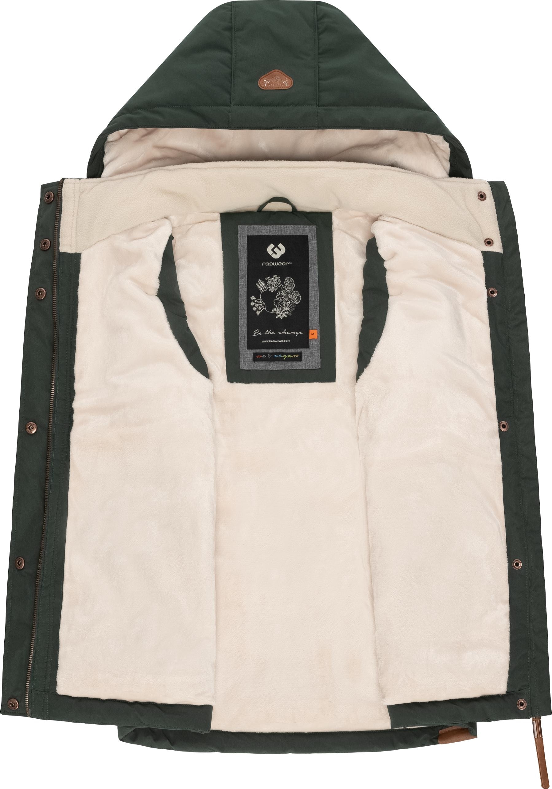 Ragwear Steppweste »Hesty«, Wasserdichte Outdoor-Weste mit abnehmbarer Kapuze