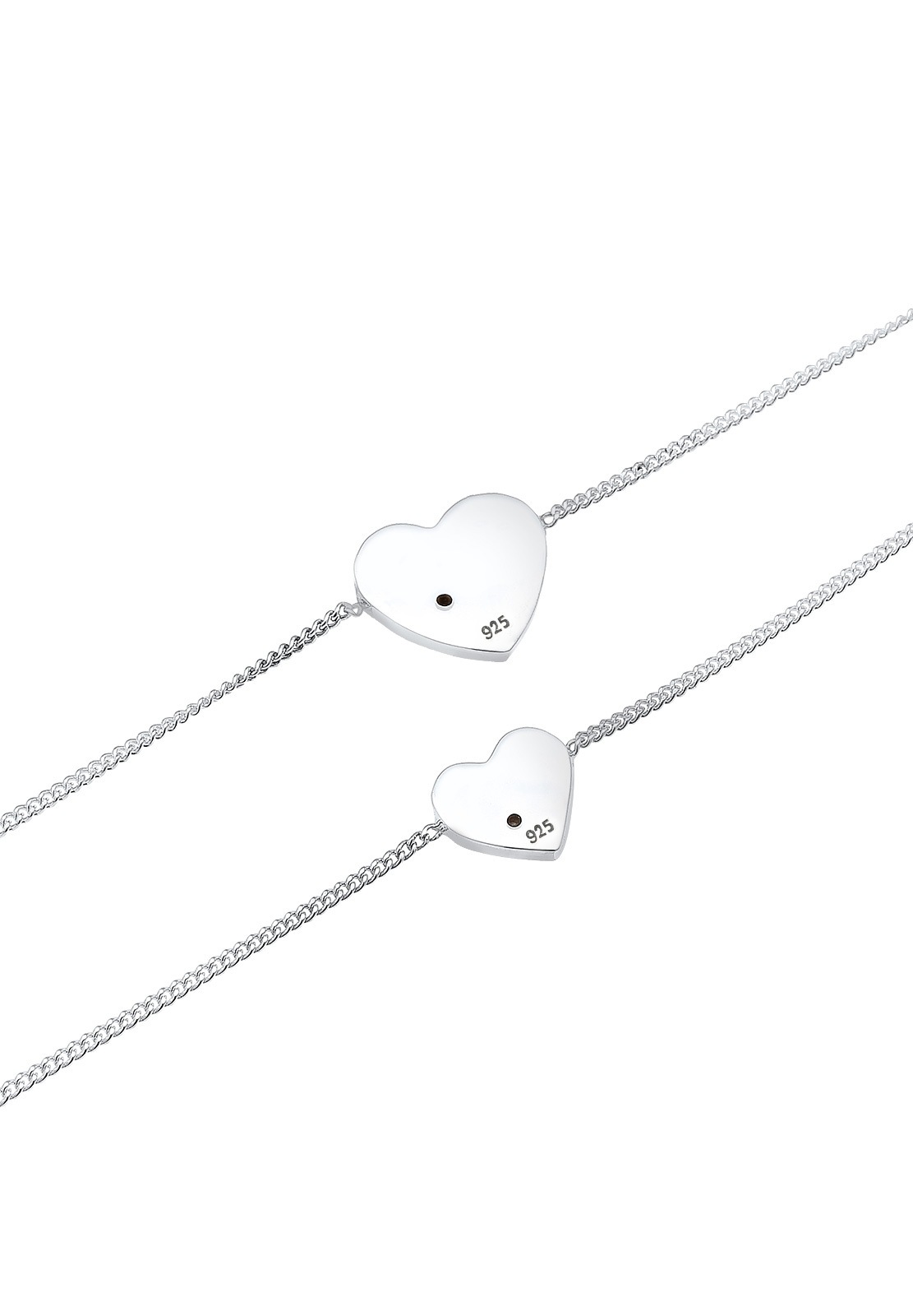 Elli Schmuckset »Herz Kristalle 925 Silber«