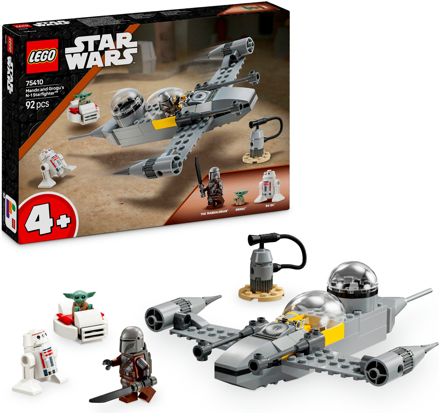 LEGO® Konstruktionsspielsteine »Mandos und Grogus N-1 Starfighter™ (75410), LEGO Star Wars«,...