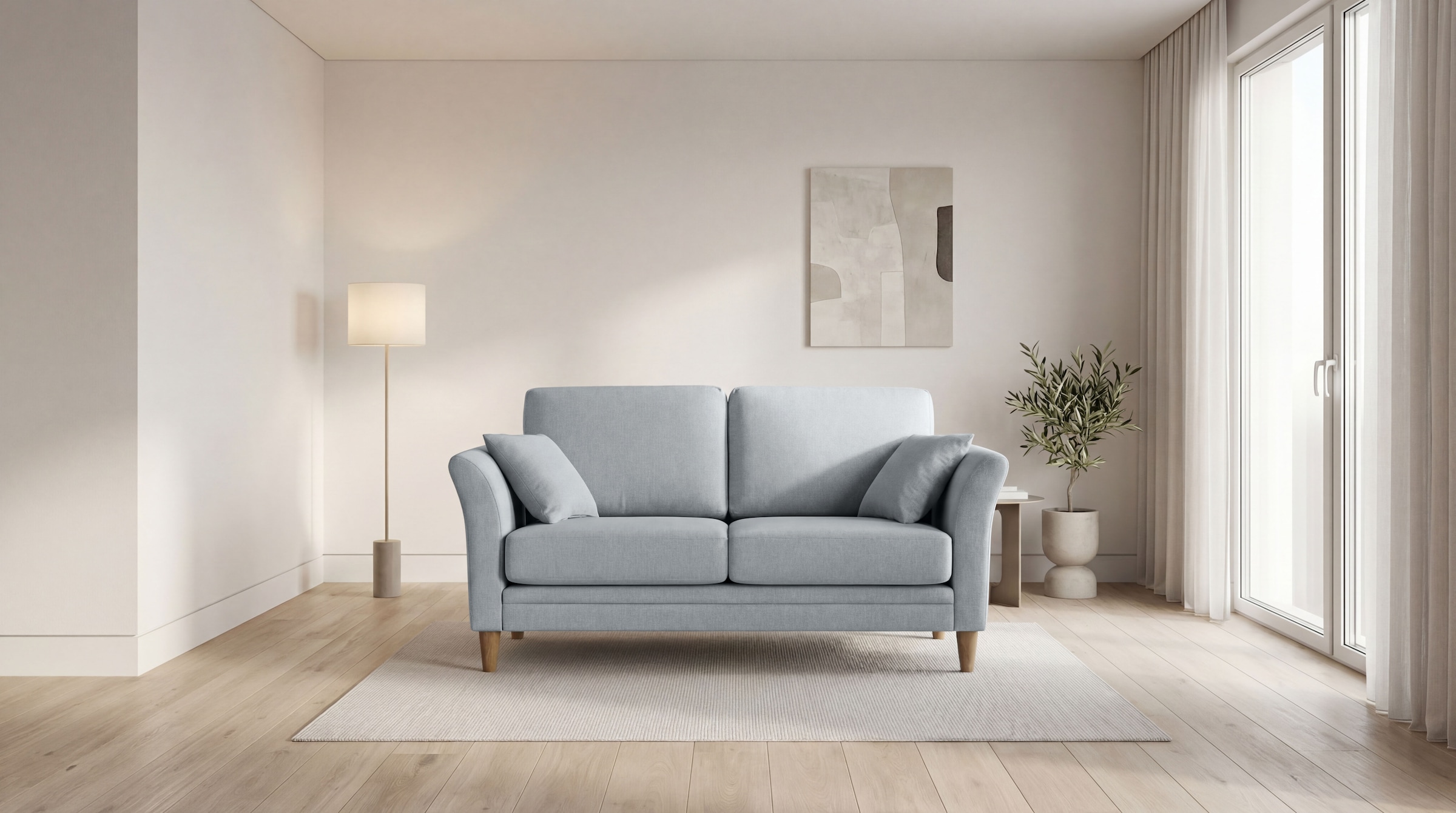 Home affaire 2-Sitzer »Arellano, Breite 155 cm« klassisches Design, 2 Zierkissen inklusive, Webstoff fein