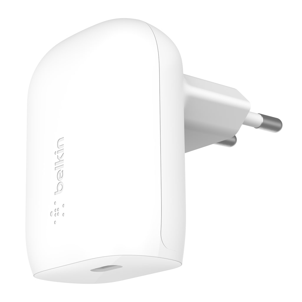 Belkin USB-Ladegerät »BoostCharge 30 Watt USB-C Ladegerät mit Power Delivery 3.0«, (Charger/Netzteil für iPhone, iPad, Samsung Galaxy/Note, Google Pixel)