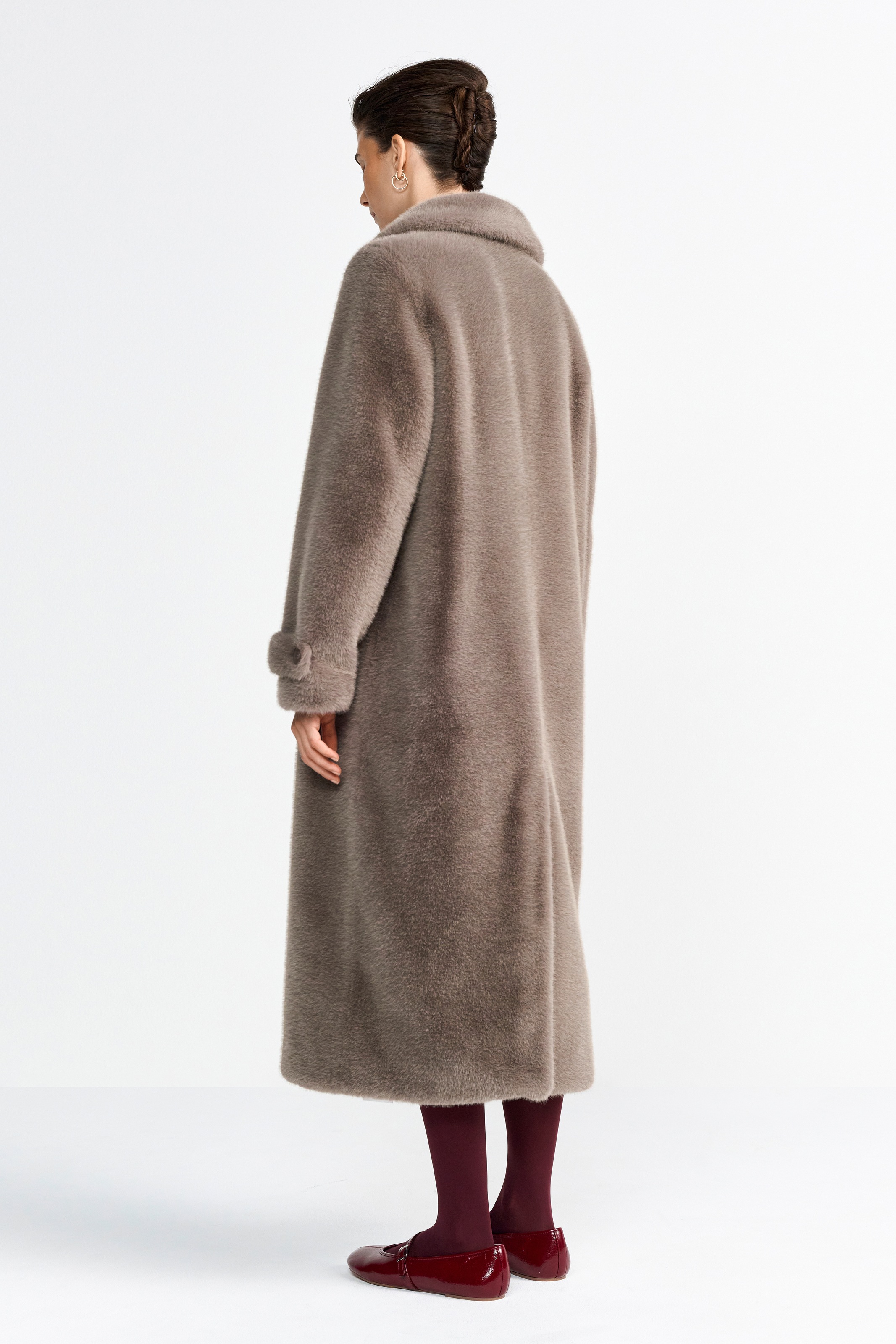 RICHROYAL Fellimitatmantel mit Schlitz hinten, normale Passform, Reverskrag günstig online kaufen