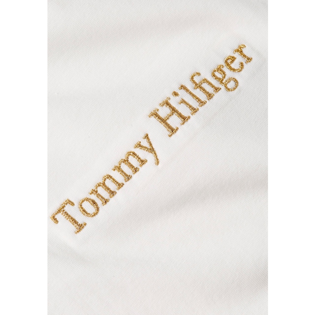 Markenlabel Tommy LS«, C-NK Hilfiger NY Print & Tommy metallicfarbenen | METALLIC Hilfiger für »SLIM Langarmshirt mit kaufen BAUR