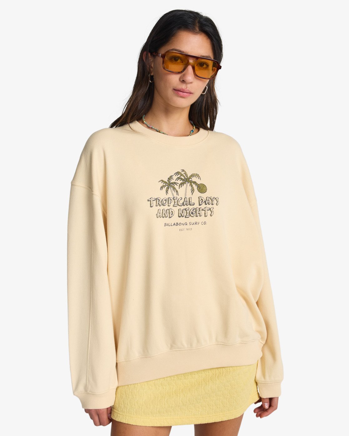 Billabong Sweatshirt "ALL THE DAYS KENDALL", mit Drucken vorn und hinten, in Oversize-Passform