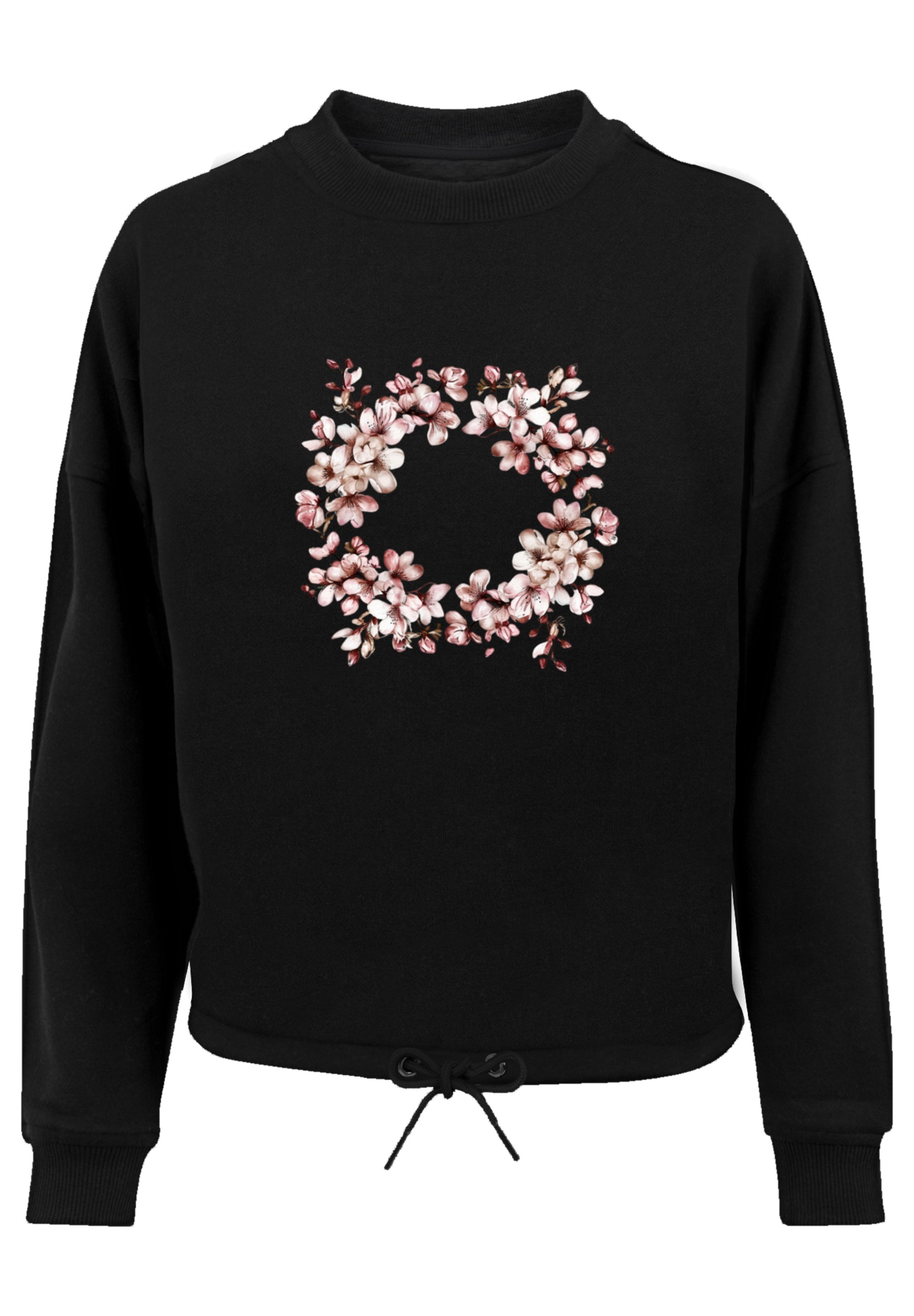 F4NT4STIC Sweatshirt »Rosa Frühlings Blumenkranz Dekor«, Premium Qualität
