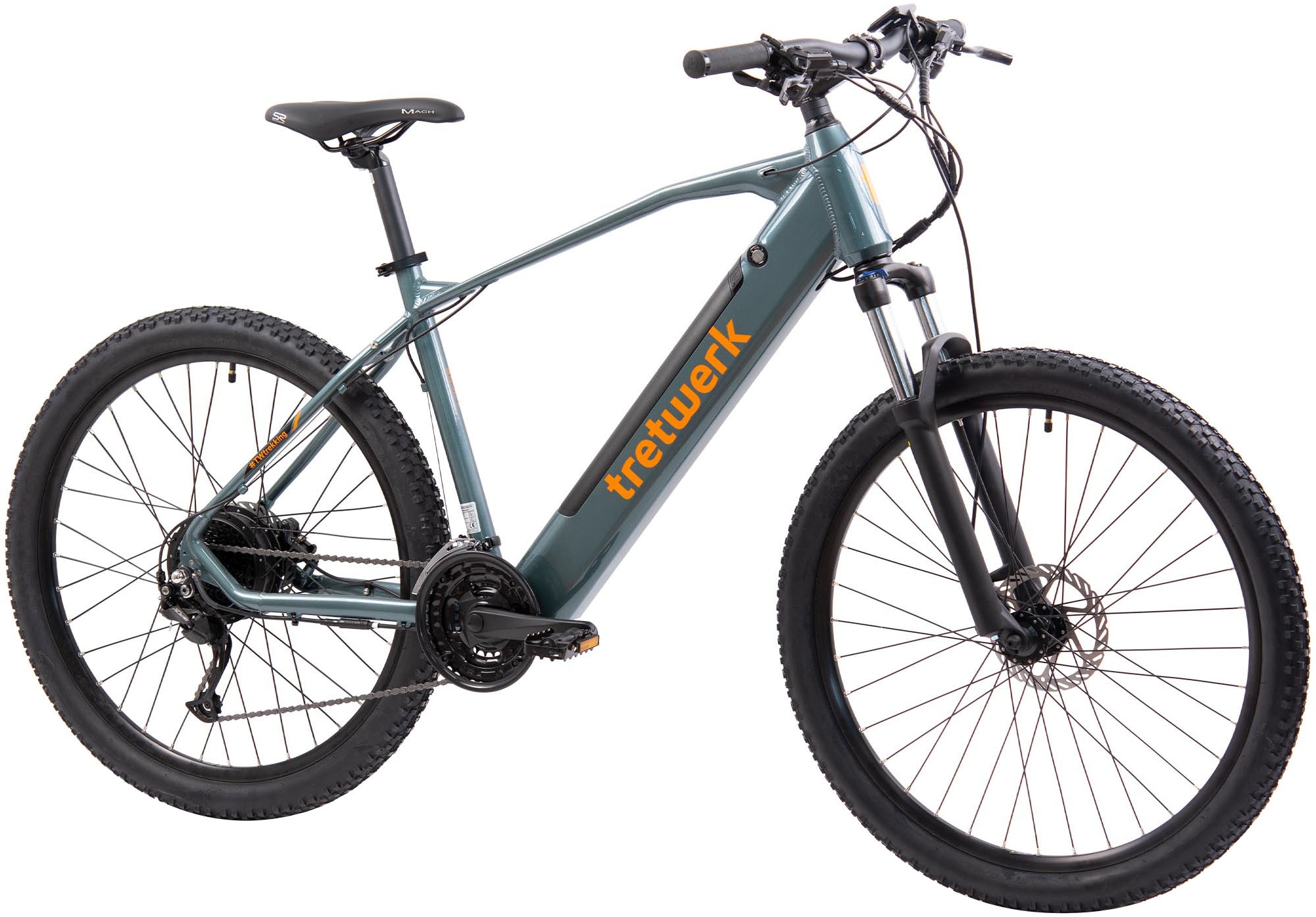 Tretwerk E-Bike "Bolt", Shimano, Heckmotor 250 W, Pedelec, Elektrofahrrad für Damen u. Herren, MTB