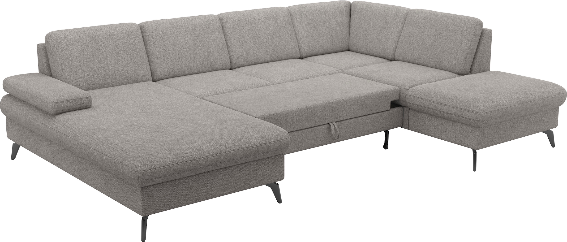 sit&more Wohnlandschaft »Morris Jubi U-Form«, inkl. Armteilfunktion und 1 Zierkissen, wahlweise mit Bettfunktion