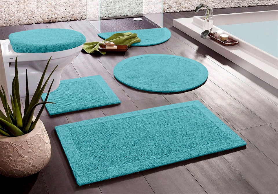 my home Badematte "Kapra, Badvorleger, Badezimmer Teppich" Höhe 14 mm beids günstig online kaufen