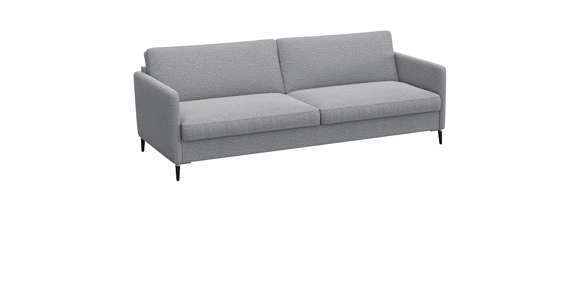 FLEXLUX 3-Sitzer »Fiore, super Sitzkomfort durch Kaltschaum im Sitz«, schmale Armlehnen, Füße Alu+schwarz