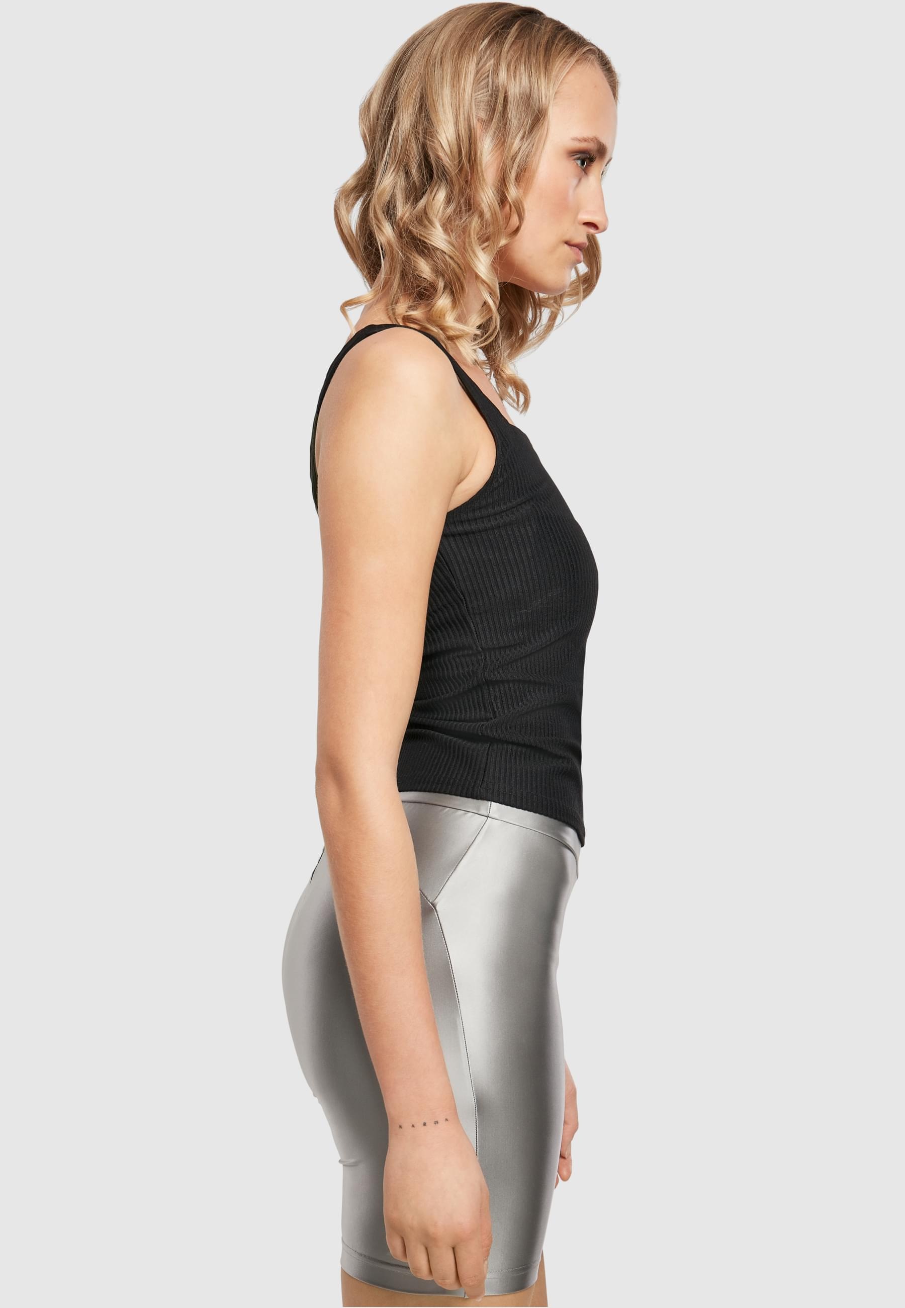 URBAN CLASSICS Muskelshirt »Urban Classics Damen Ladies Squard Neckline Rib Top«, (1 tlg.)