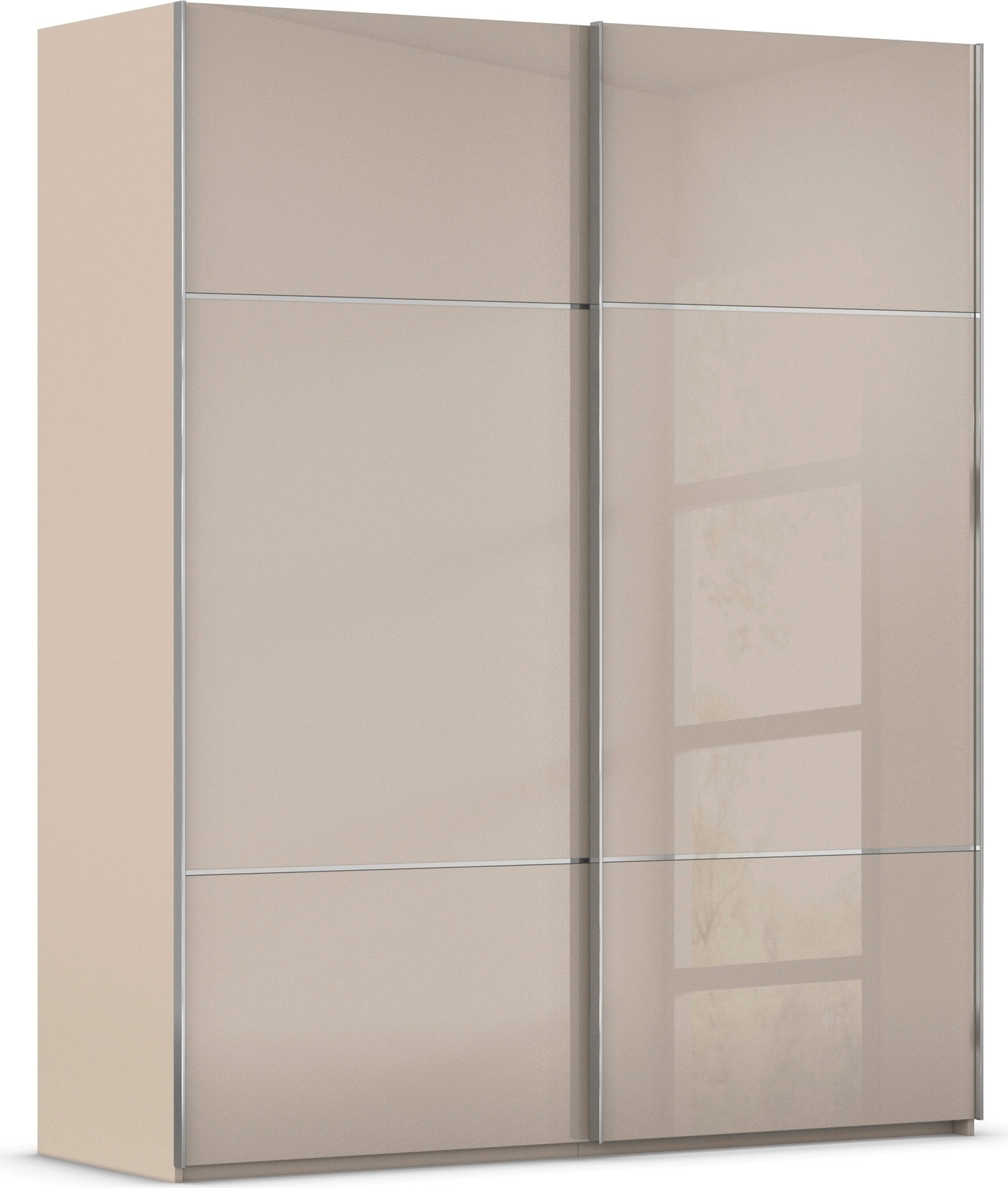 rauch "Kleiderschrank Schrank Garderobe Schlafzimmerschrank SCALE-TRIO" edle dreigeteilte Front mit 2 Zierleisten Glasfront MADE IN GERMANY
