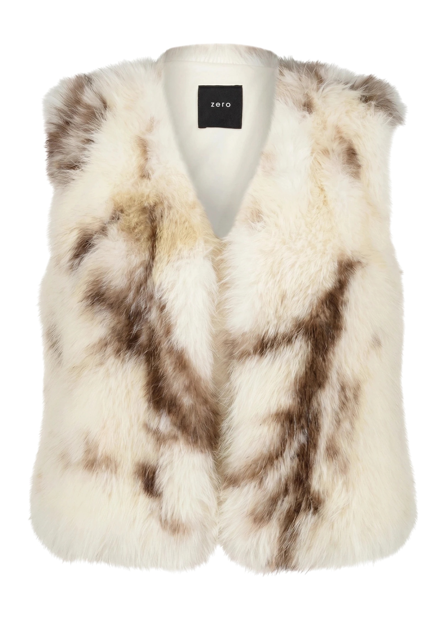 Zero Plüschweste »Damen mit Animalprint« Material