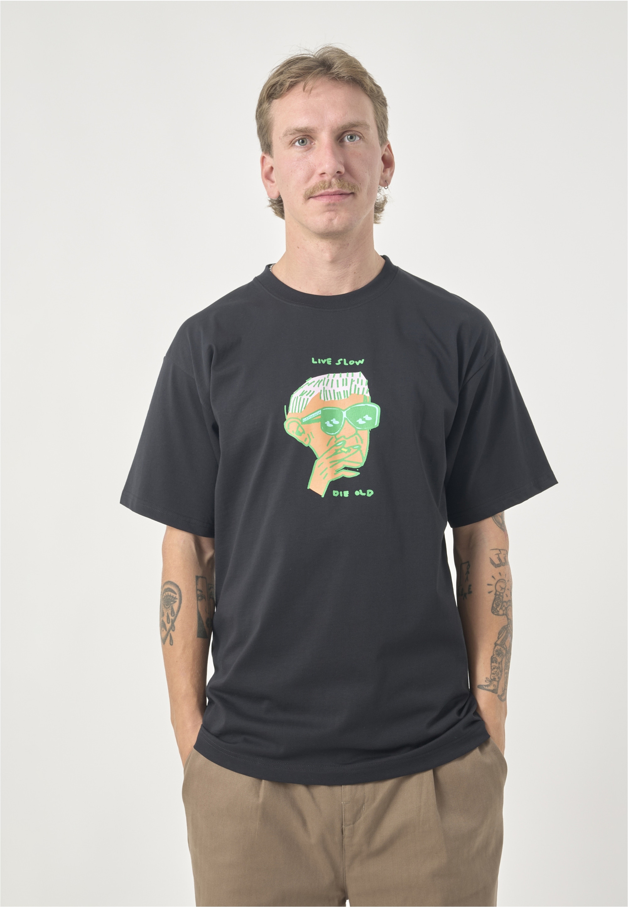 Cleptomanicx T-Shirt "Classic Tee Live slow die old", Locker geschnitten günstig online kaufen