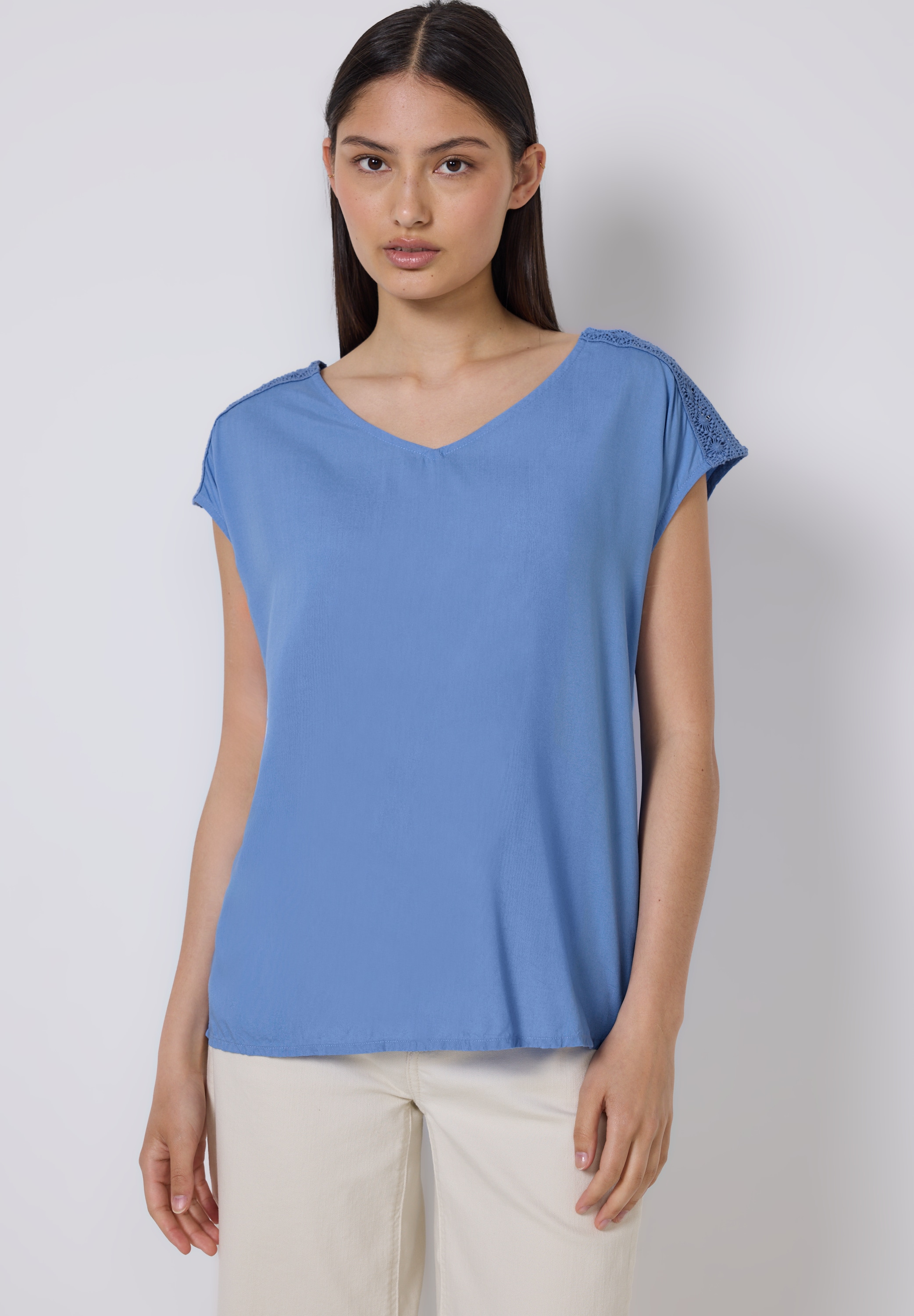 STREET ONE STUDIO Shirtbluse, mit V-Ausschnitt günstig online kaufen