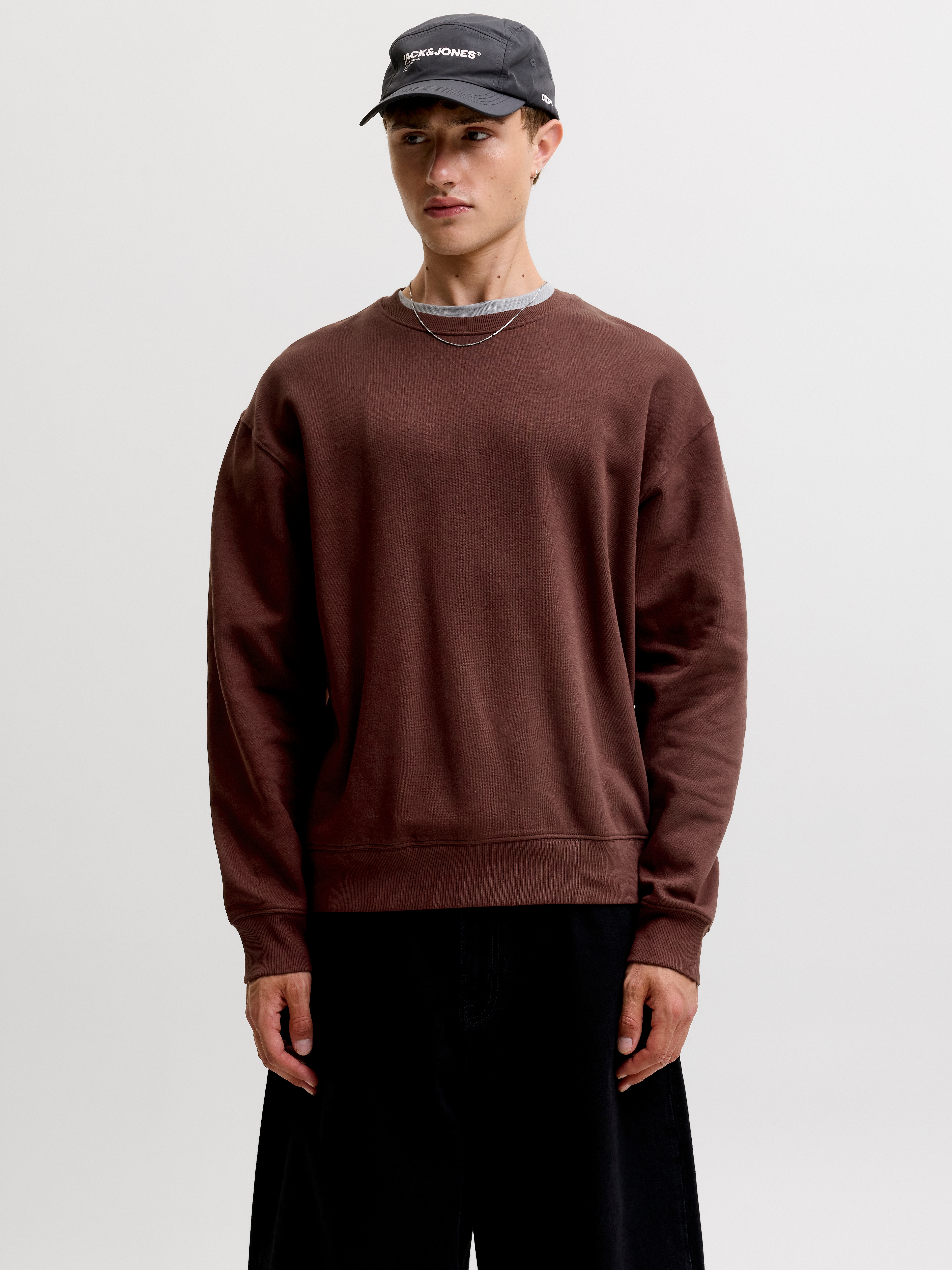 Jack & Jones Sweatshirt "JJEACE SWEAT CREW NECK NOOS", Baumwollmischung, locker geschnitten