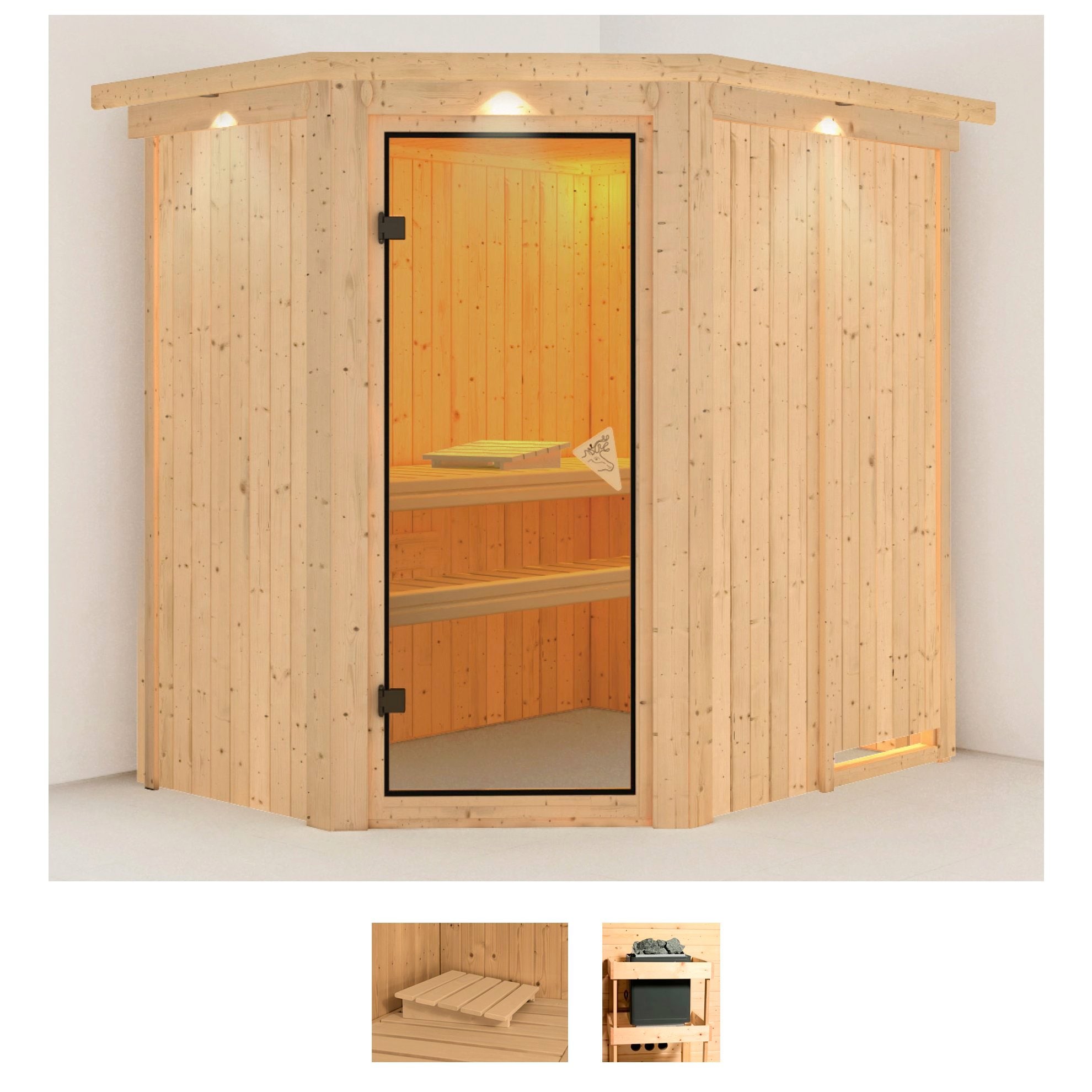 Karibu Sauna "Clara" Set, ohne Ofen
