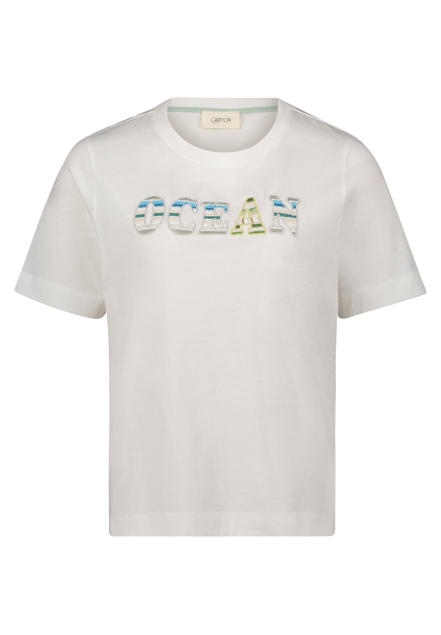 Cartoon Kurzarmshirt »Cartoon Halbarm-Shirt mit Rundhalsausschnitt«, (1 tlg.), Stickerei