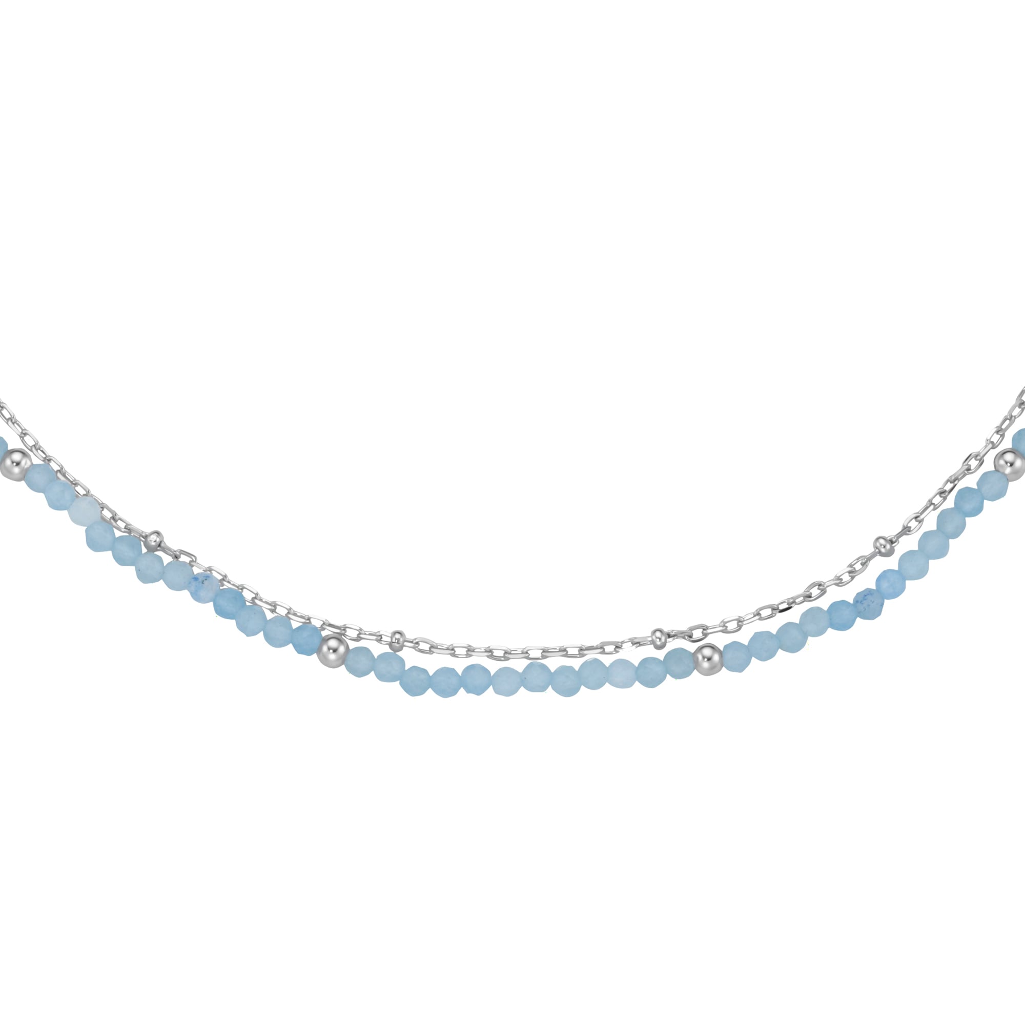 GIORGIO MARTELLO MILANO Collier »mit hellblauen Apatit-Kugeln, Silber 925«