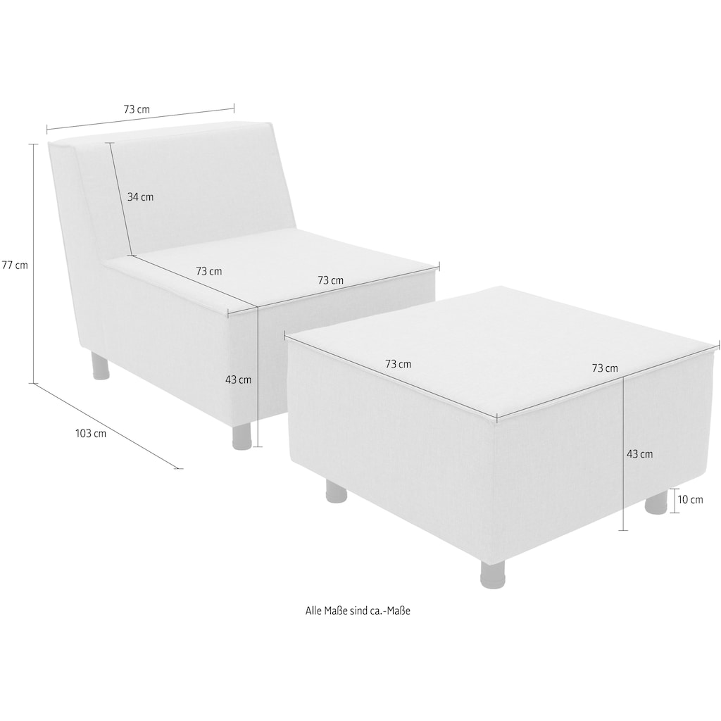 DOMO collection Sofaelement »Sonna, individuell zusammenstellbar«