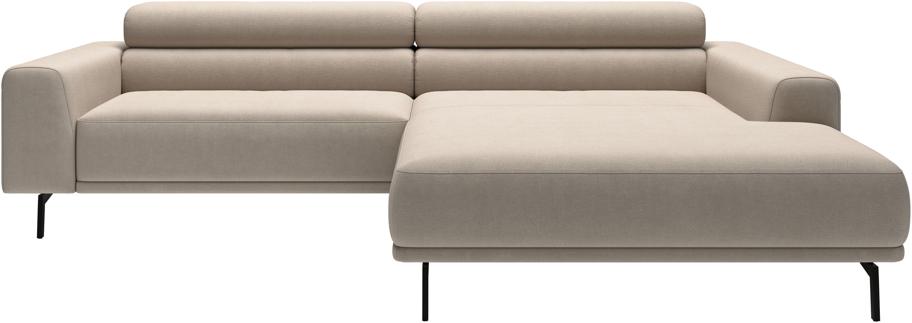 SCHÖNER WOHNEN-Kollektion "Tossa, Modernes Design trifft smarte Funktione, Breite 258 cm" Motorischer Sitzvorzug, Kopfteil-Funktion & Saugroboter-Höhe