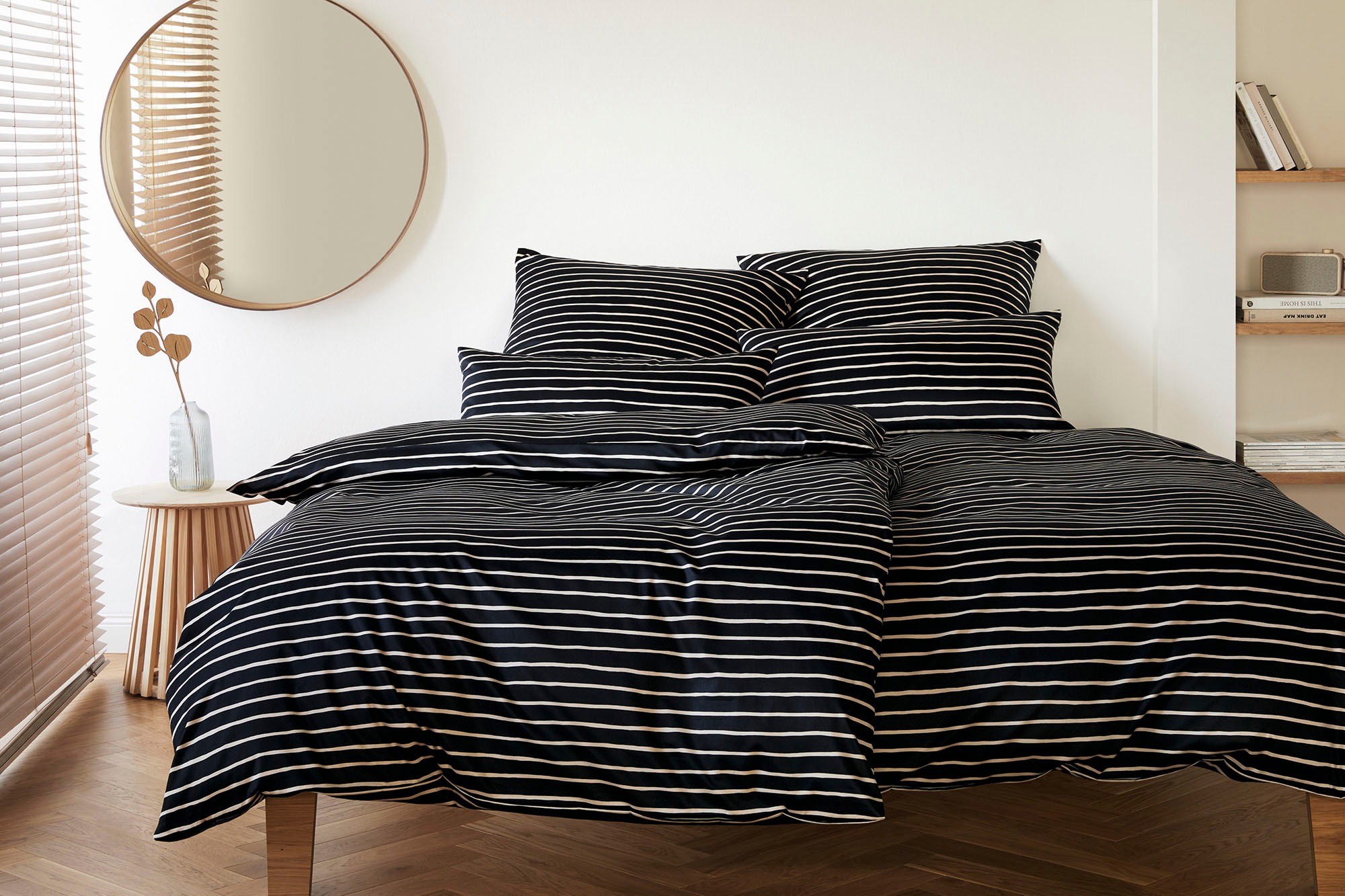 Elegante Bettwäsche "Lines" 2 Stk. angenehmes Hautgefühl günstig online kaufen