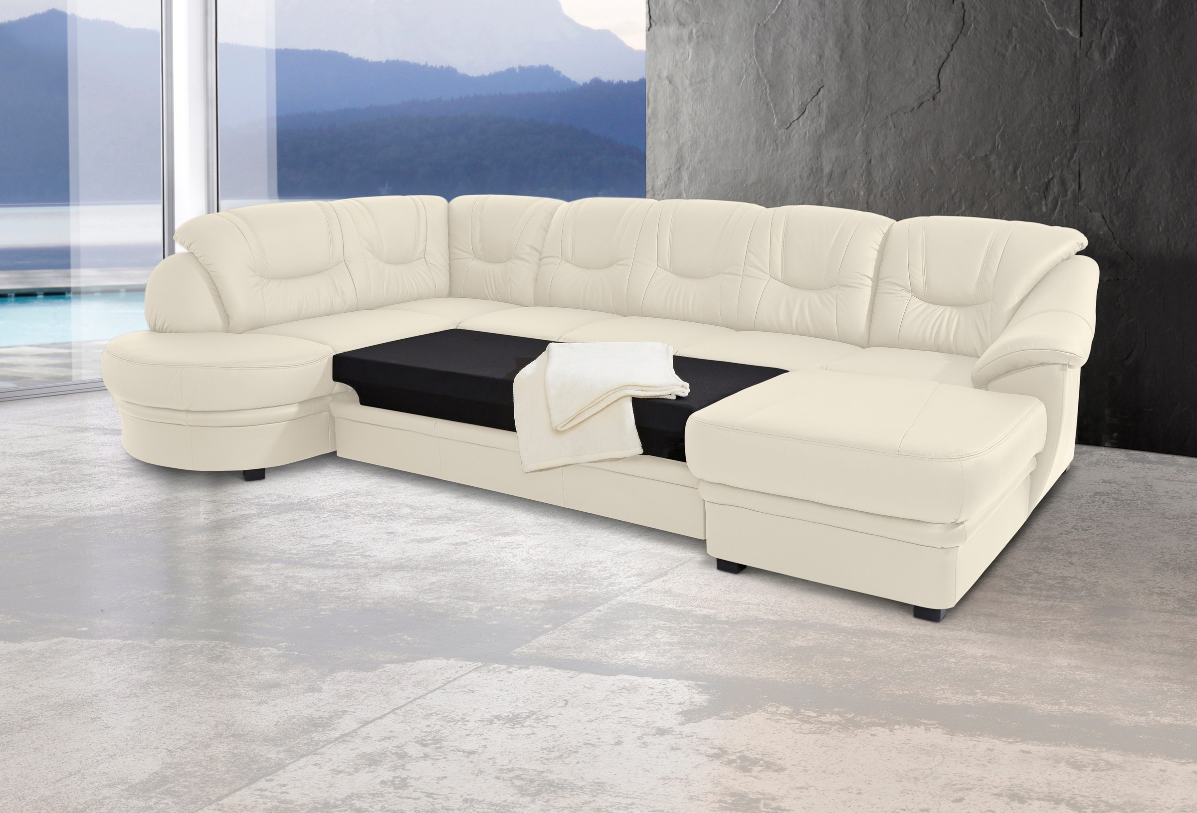 sit&more Wohnlandschaft "Savoni U-Form", wahlweise mit Bettfunktion günstig online kaufen