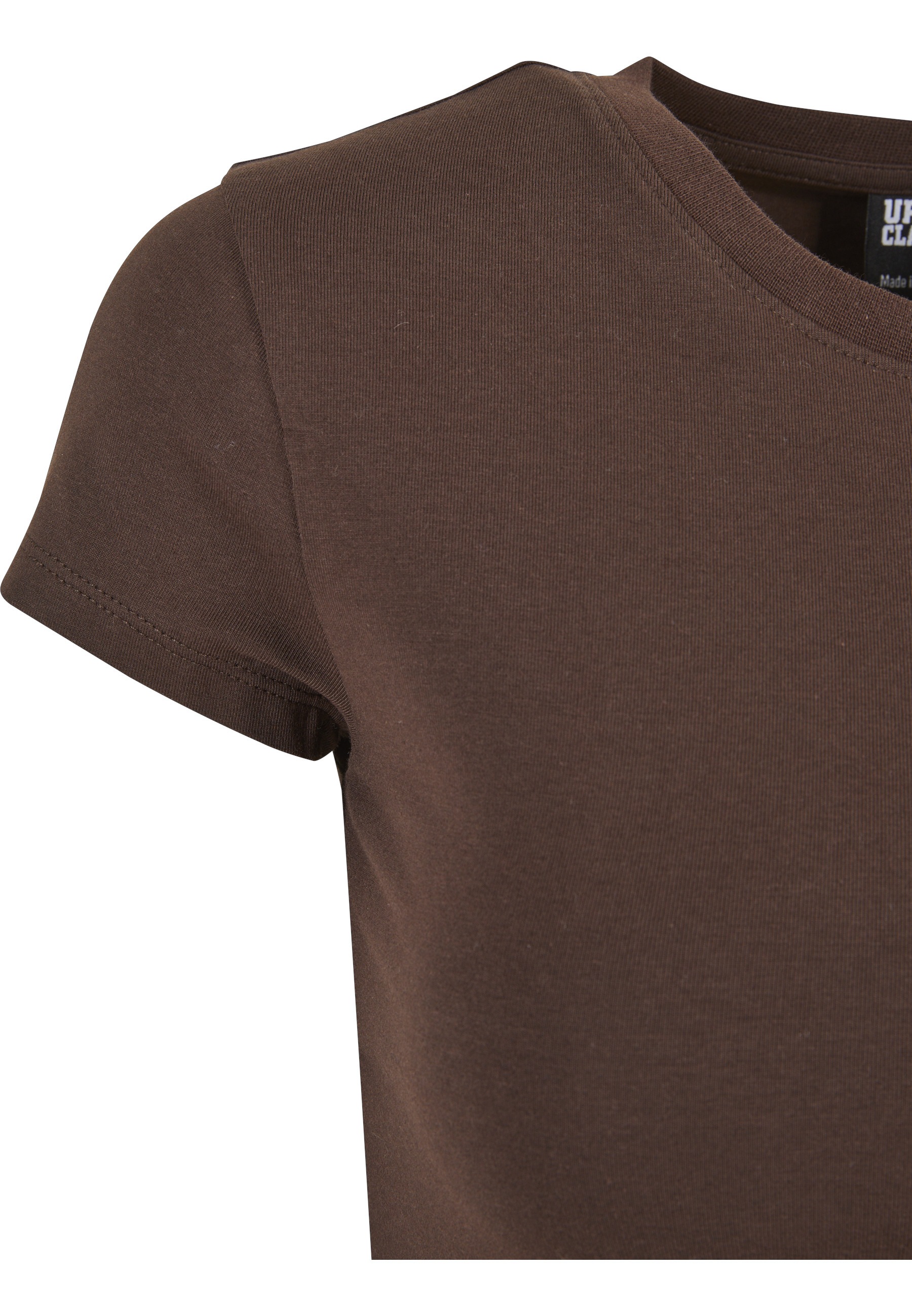 URBAN CLASSICS T-Shirt »Urban Classics Damen Ladies Stretch Jersey Cropped Tee« 1 Stk.