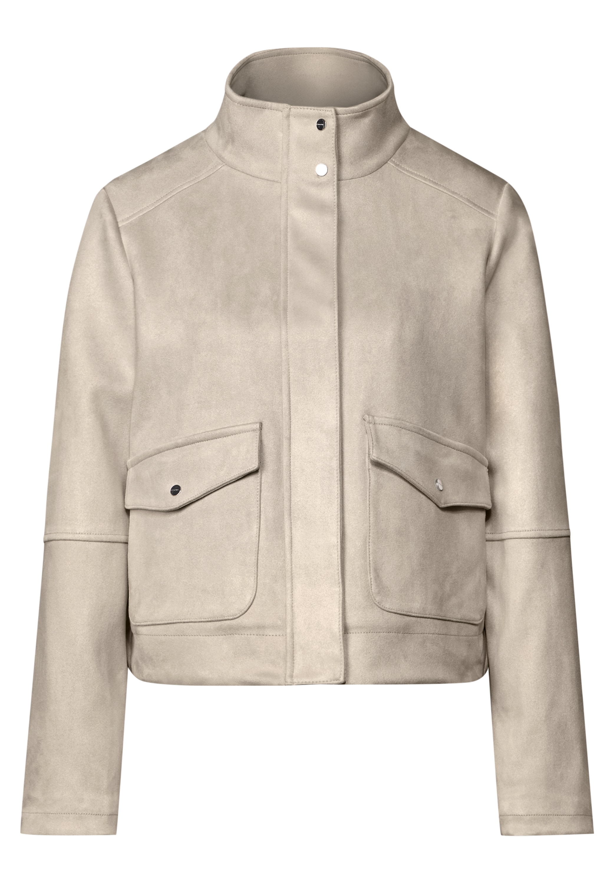 STREET ONE Lederimitatjacke, ohne Kapuze, aus softem Materialmix