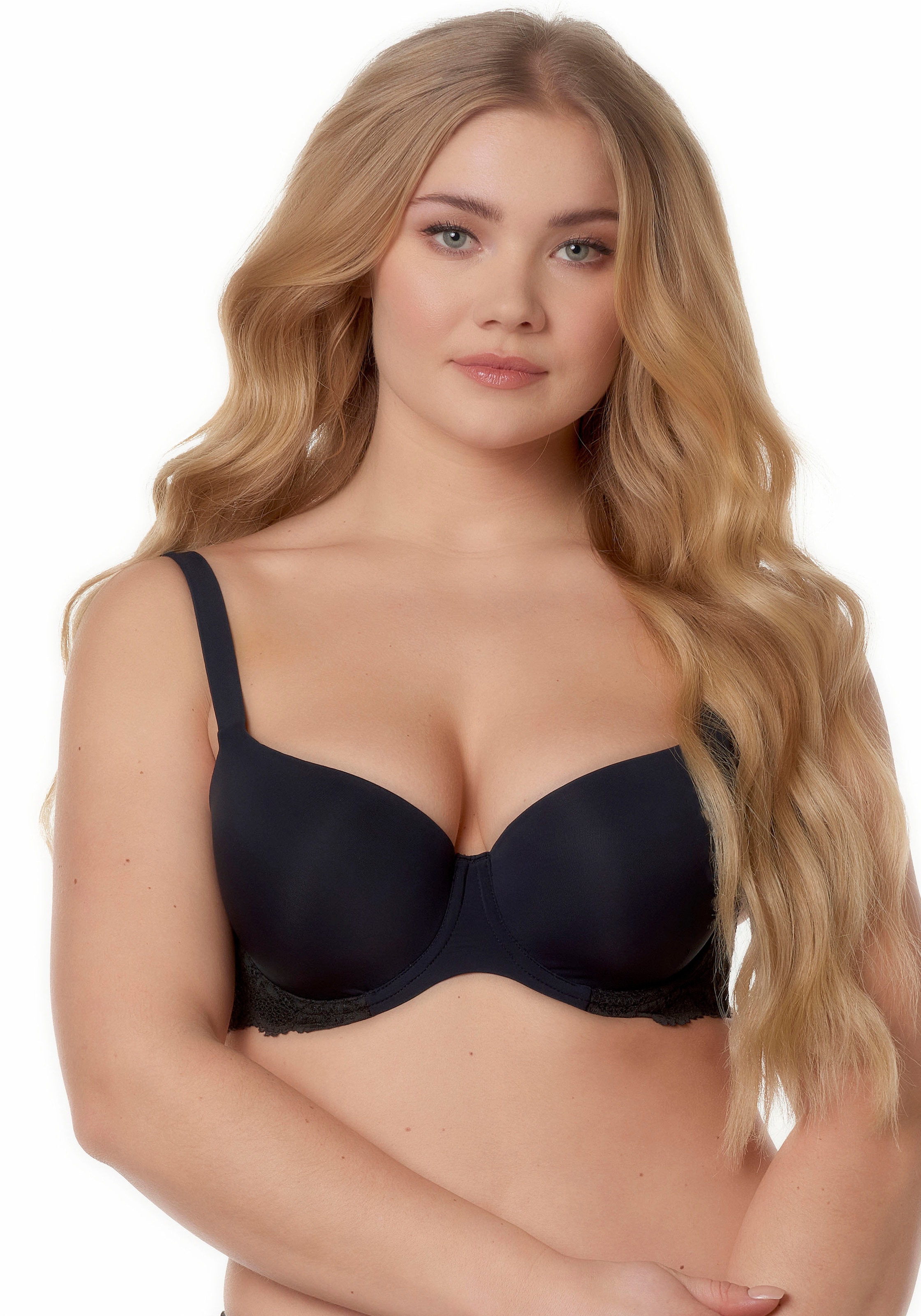 After Eden D-cup & Up T-Shirt-Bh "Liv", Verstellbare Träger, Mit Schale, Mit Bügel, Mit Spitze, Feminin