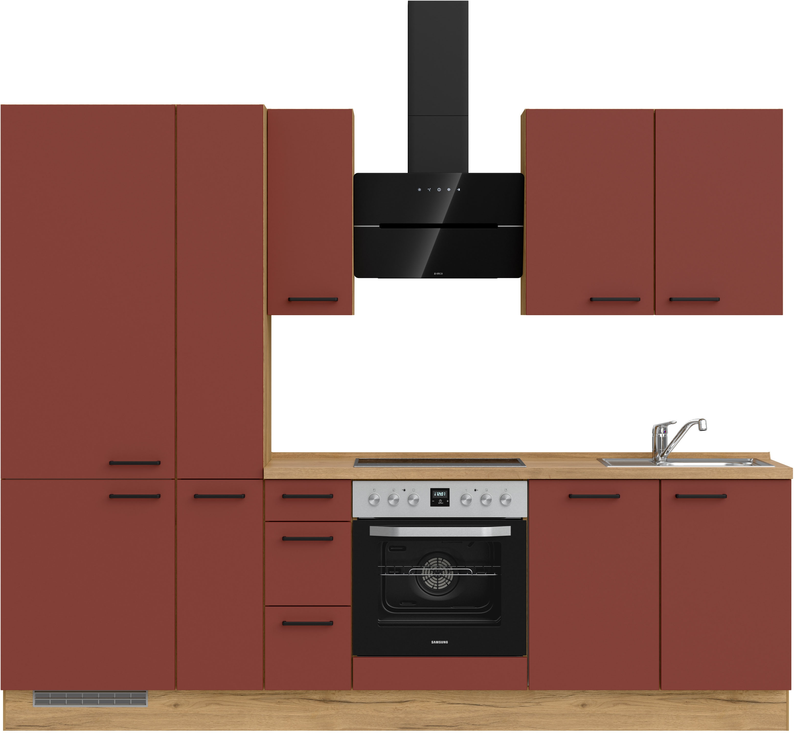 nobilia ""Easytouch II", NEU: individuell anpassbar mit gratis Profi-Beratung" vormontiert, Breite 270 cm, Ausrichtung wählbar, wahlw. mit E-Geräten