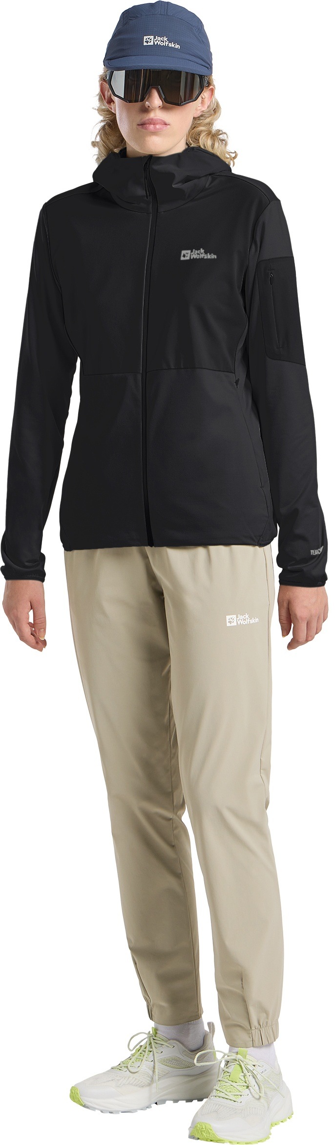 Jack Wolfskin Kapuzenfleecejacke »PRELIGHT TRAIL HOODY W«, mit Kapuze
