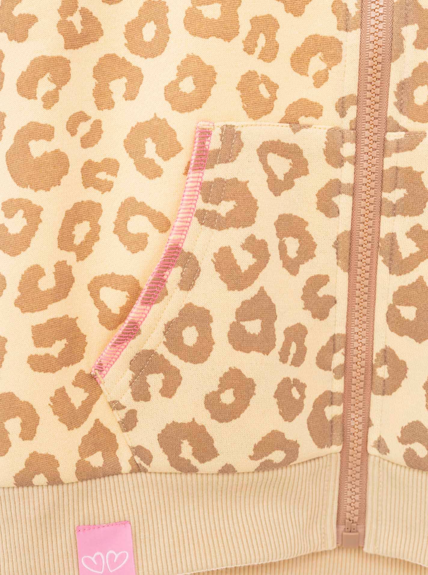 Zwillingsherz Kapuzensweatjacke »"Soft Leo"« Mini-Me, mit Leo Muster, Zipper und Taschen