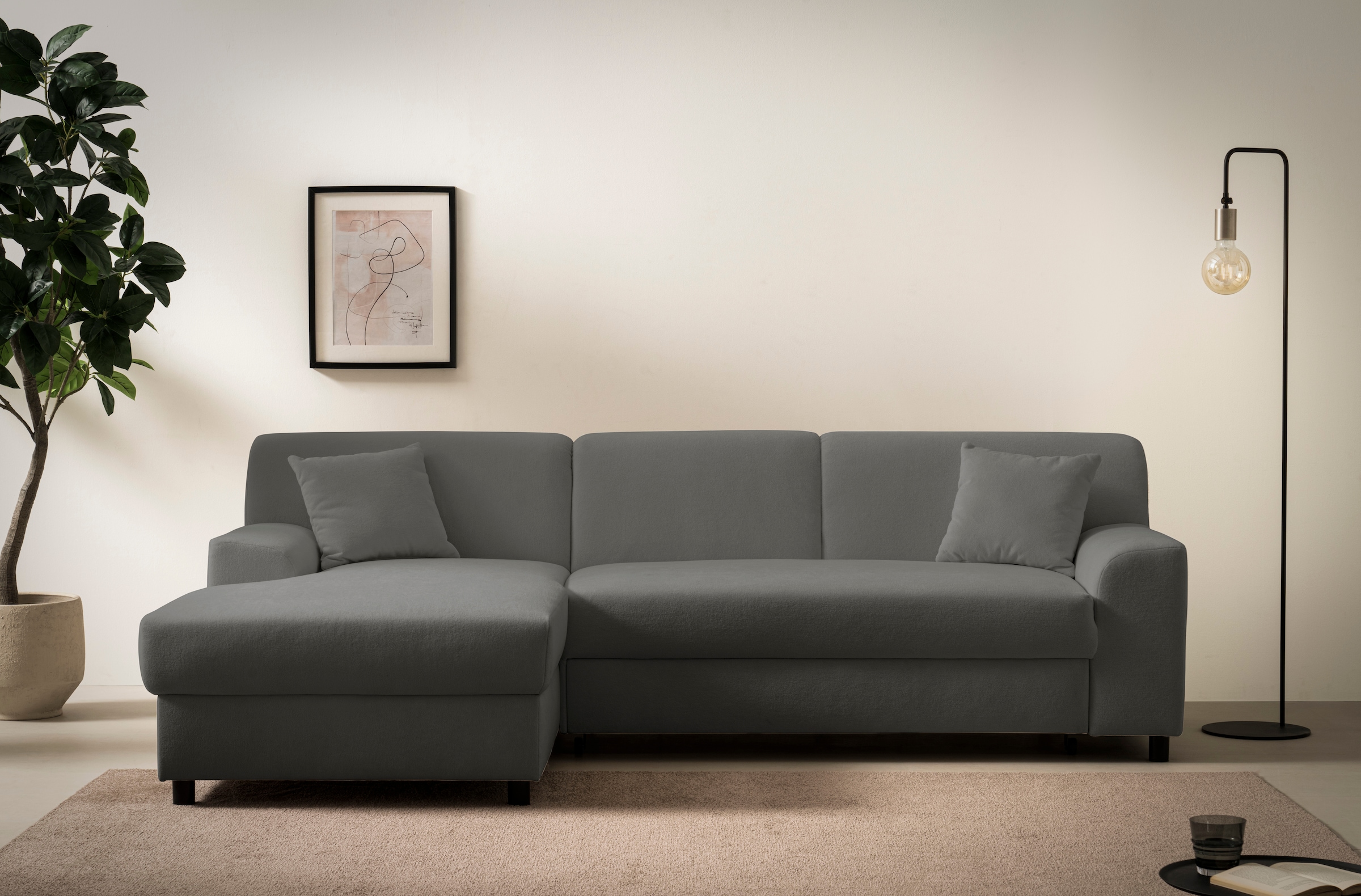 DOMO collection Ecksofa "Turah 2, L-Form, in Cord u. wasserabweisender Micr günstig online kaufen