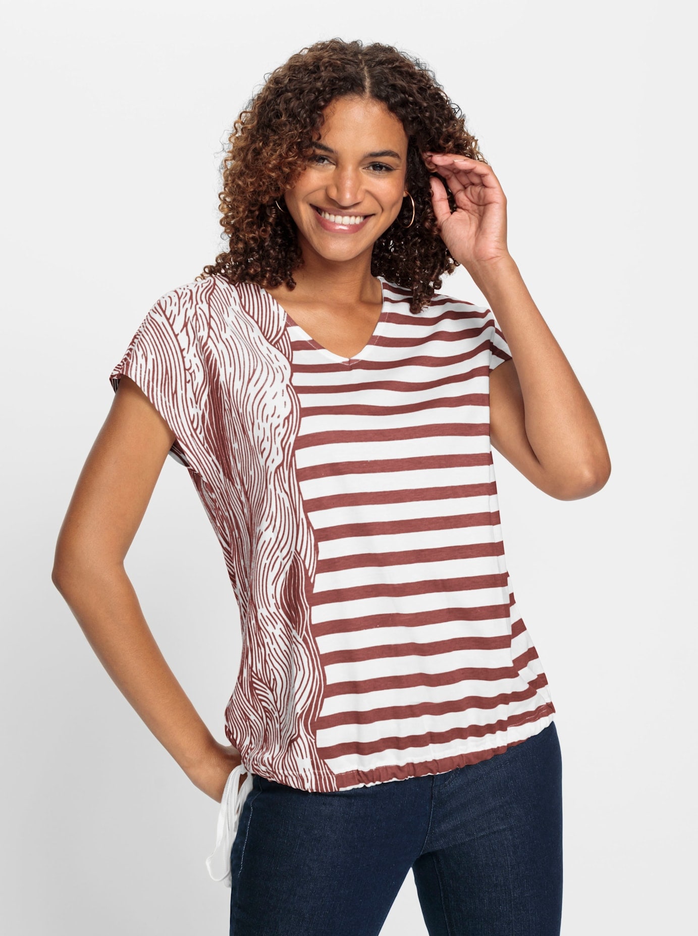 Casual Looks V-Shirt "Shirt" 1 Stk. tlg. günstig online kaufen