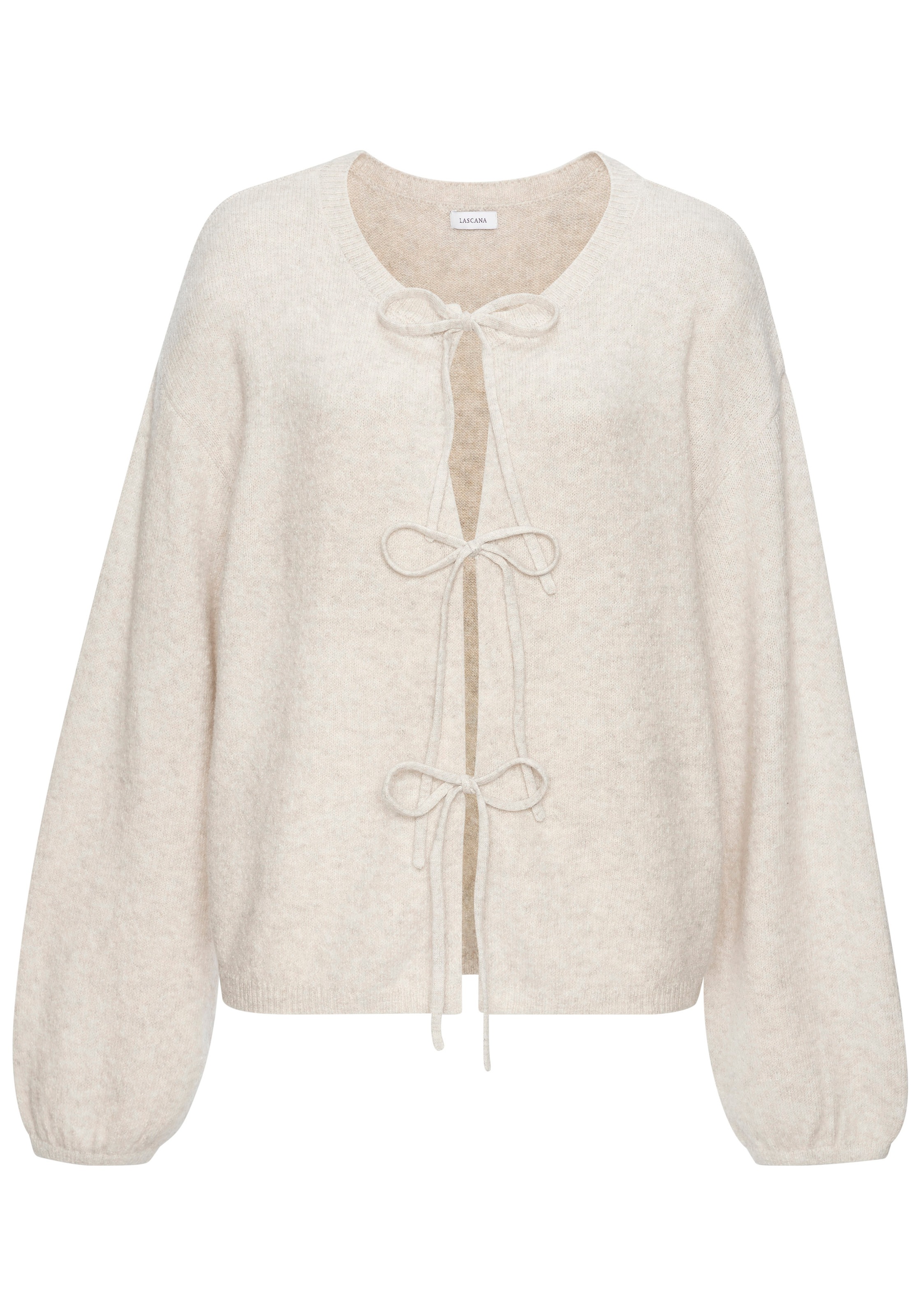 LASCANA Strickjacke, mit Schleifen günstig online kaufen