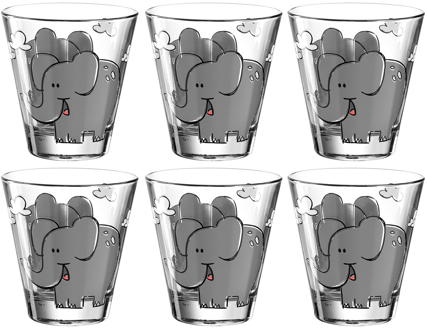 LEONARDO Kinderbecher "BAMBINI Elefant" 215 ml, 6-teilig