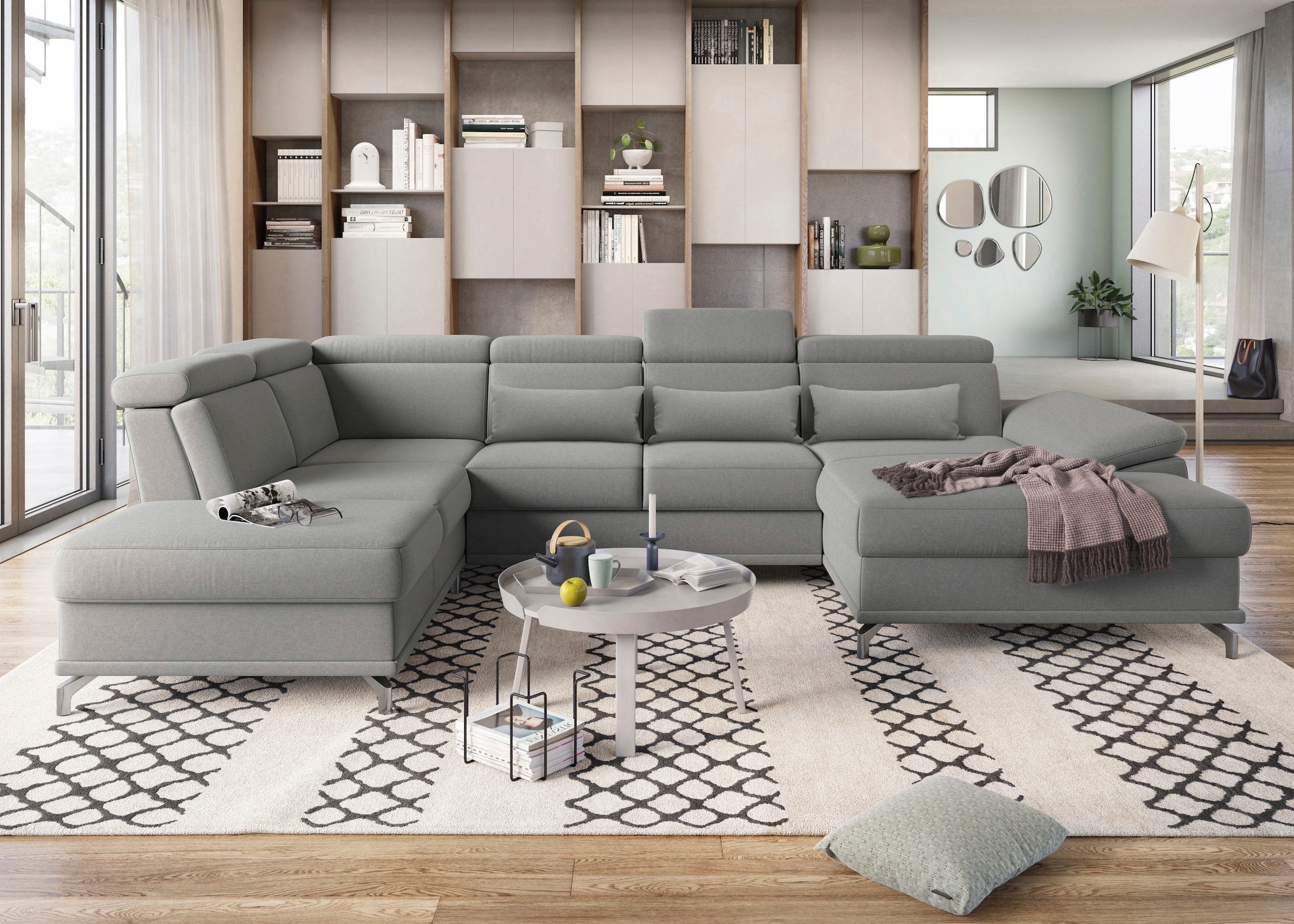 sit&more Wohnlandschaft "Cabrio U-Form, B: 359 cm, mit Sitztiefen-, Arm- & günstig online kaufen