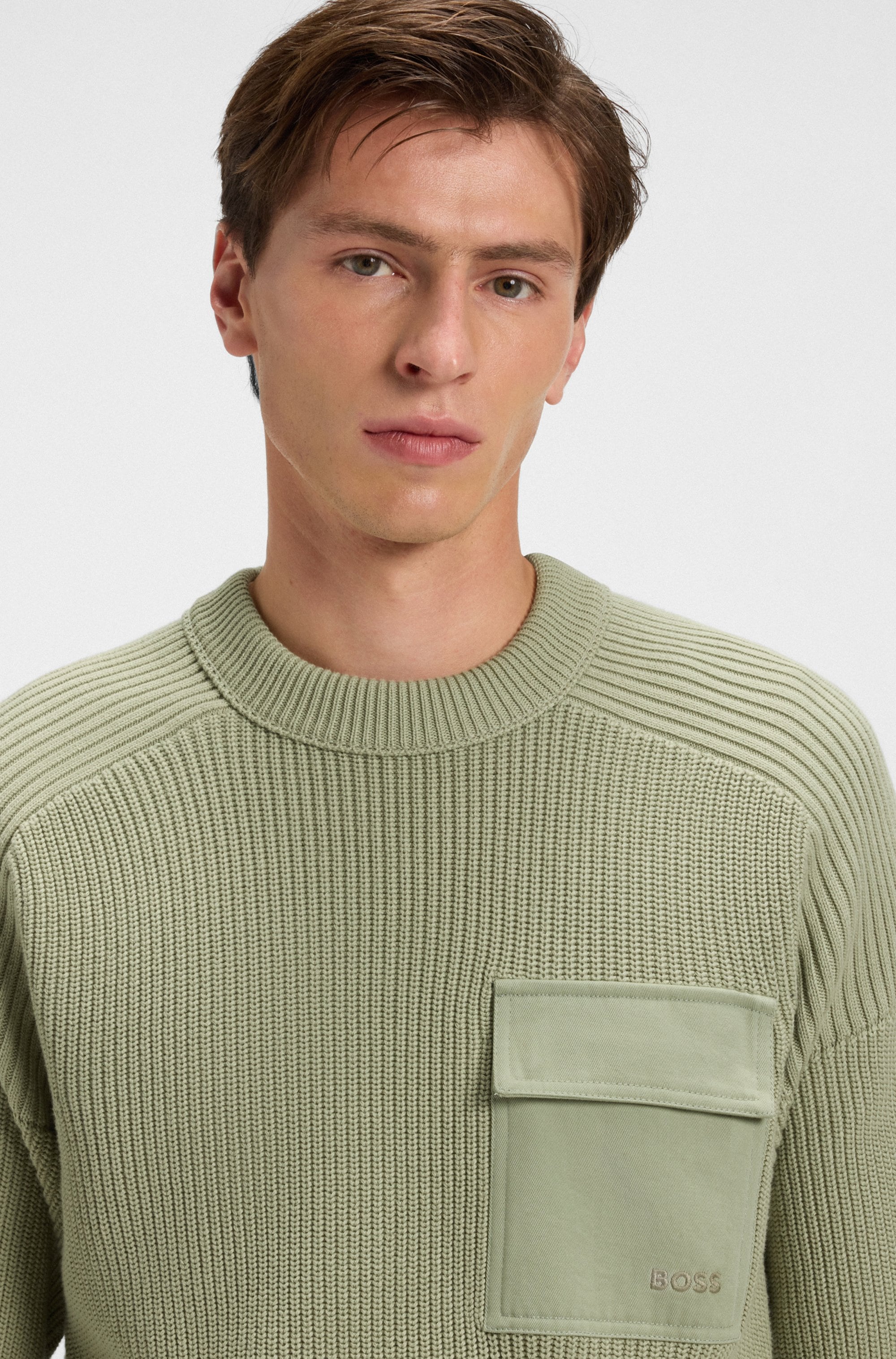 BOSS ORANGE Strickpullover »Kalamaro«, mit Brusttasche