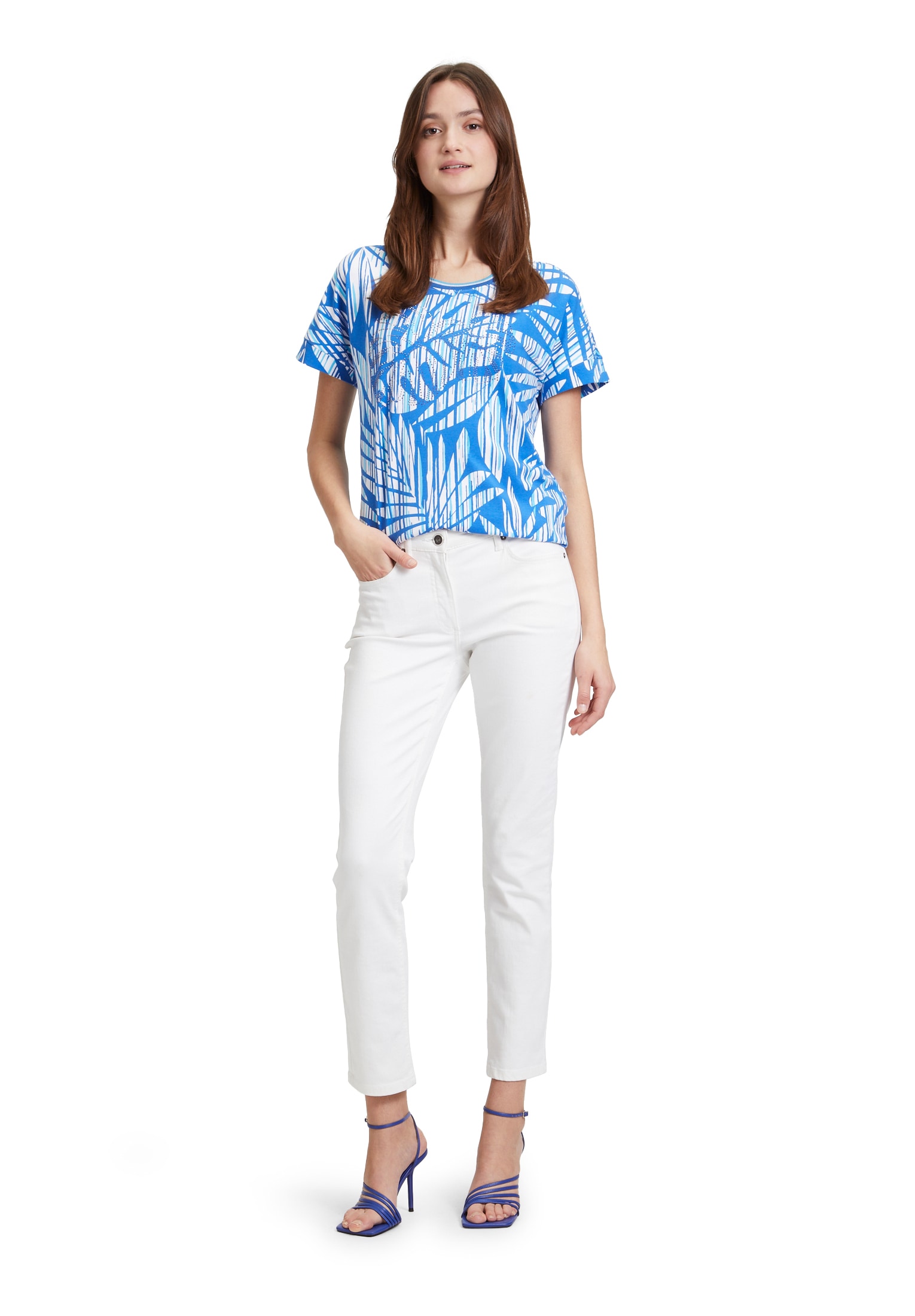 Betty Barclay Kurzarmshirt »Betty Barclay Damen Casual-Shirt mit Gummizug«, (1 tlg.), Glitzersteine